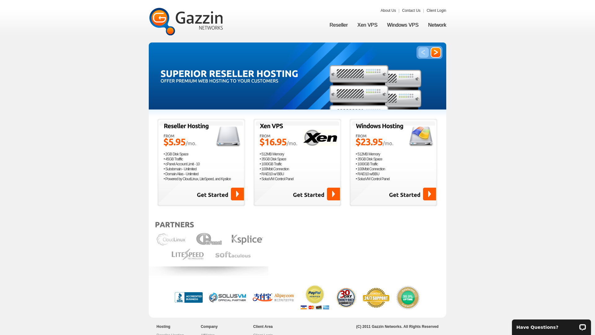 website screenshot of https://gazzin.com/