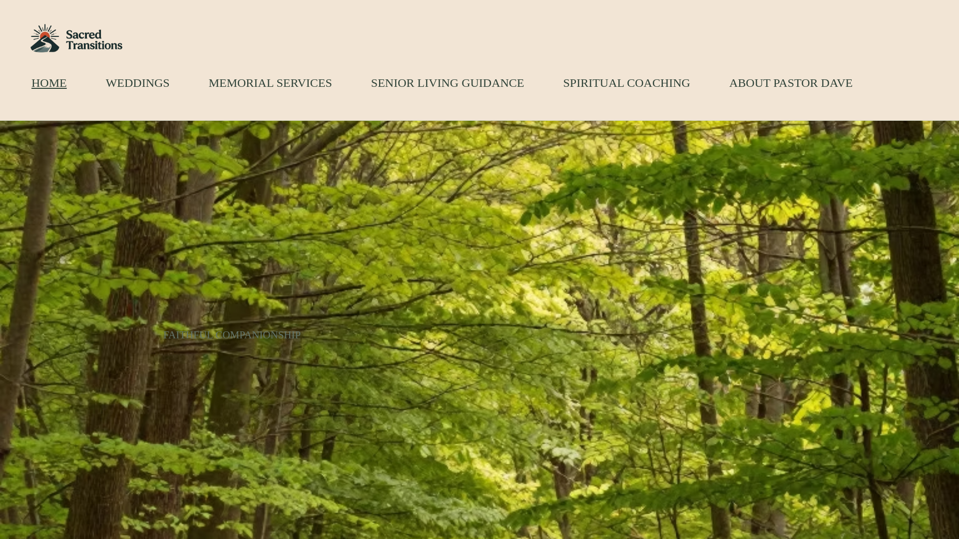 website screenshot of https://sacredtransitions.ai/