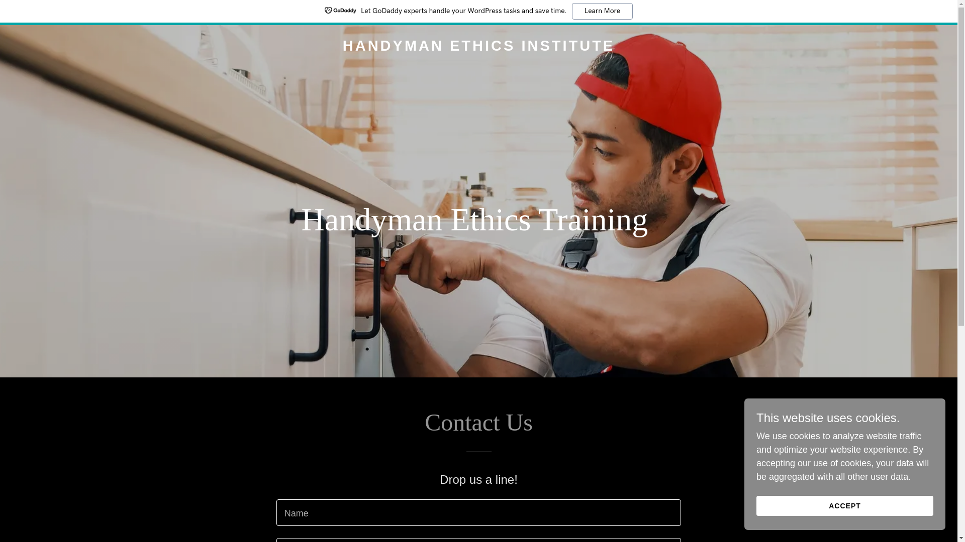 website screenshot of https://handymanethics.org/