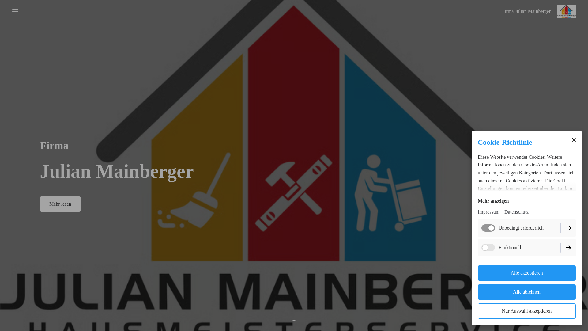 website screenshot of https://firmajulianmainberger.de/