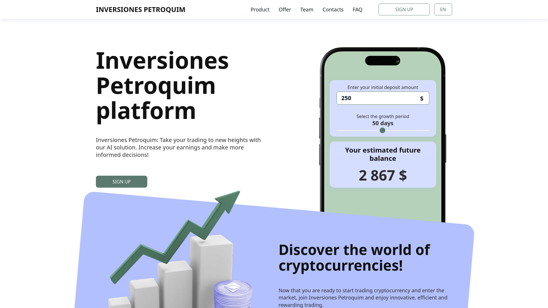 website screenshot of https://inversiones-petroquim.com