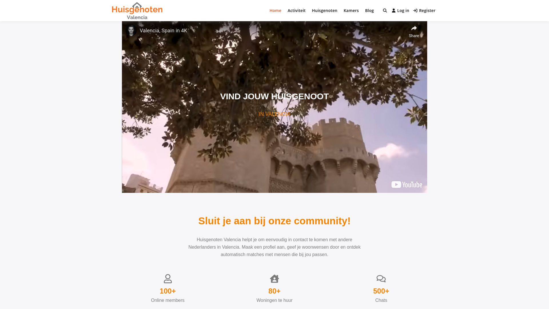 website screenshot of https://huisgenotenvalencia.nl/