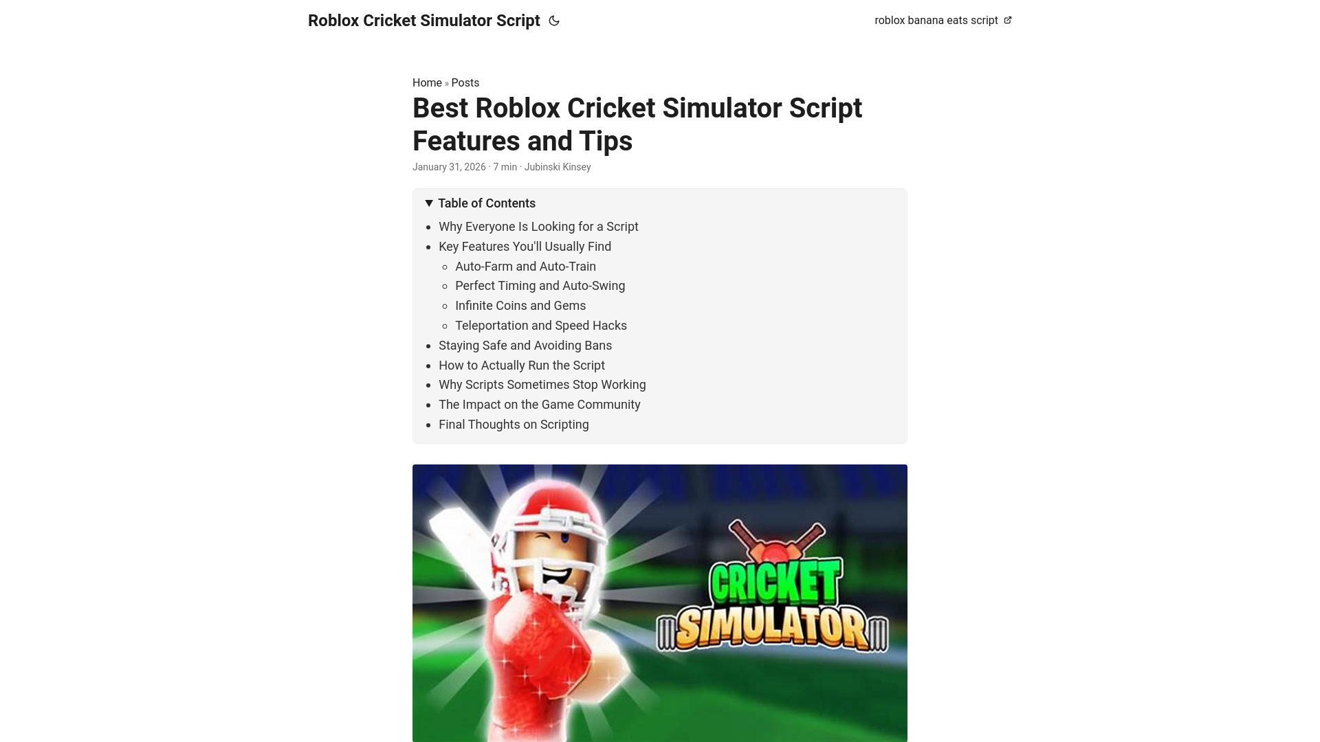 website screenshot of https://roblox-cricket-simulator-script.pages.dev/