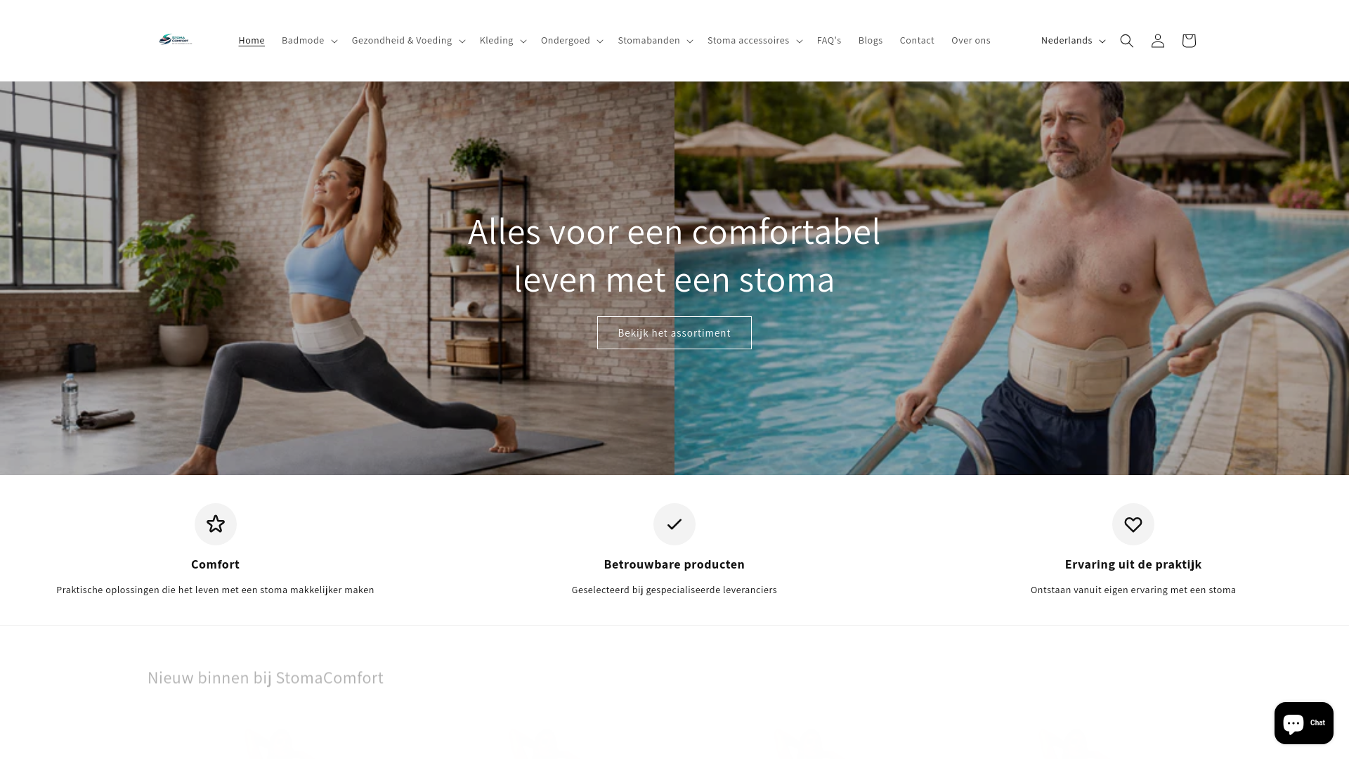 website screenshot of https://stomacomfort.com/