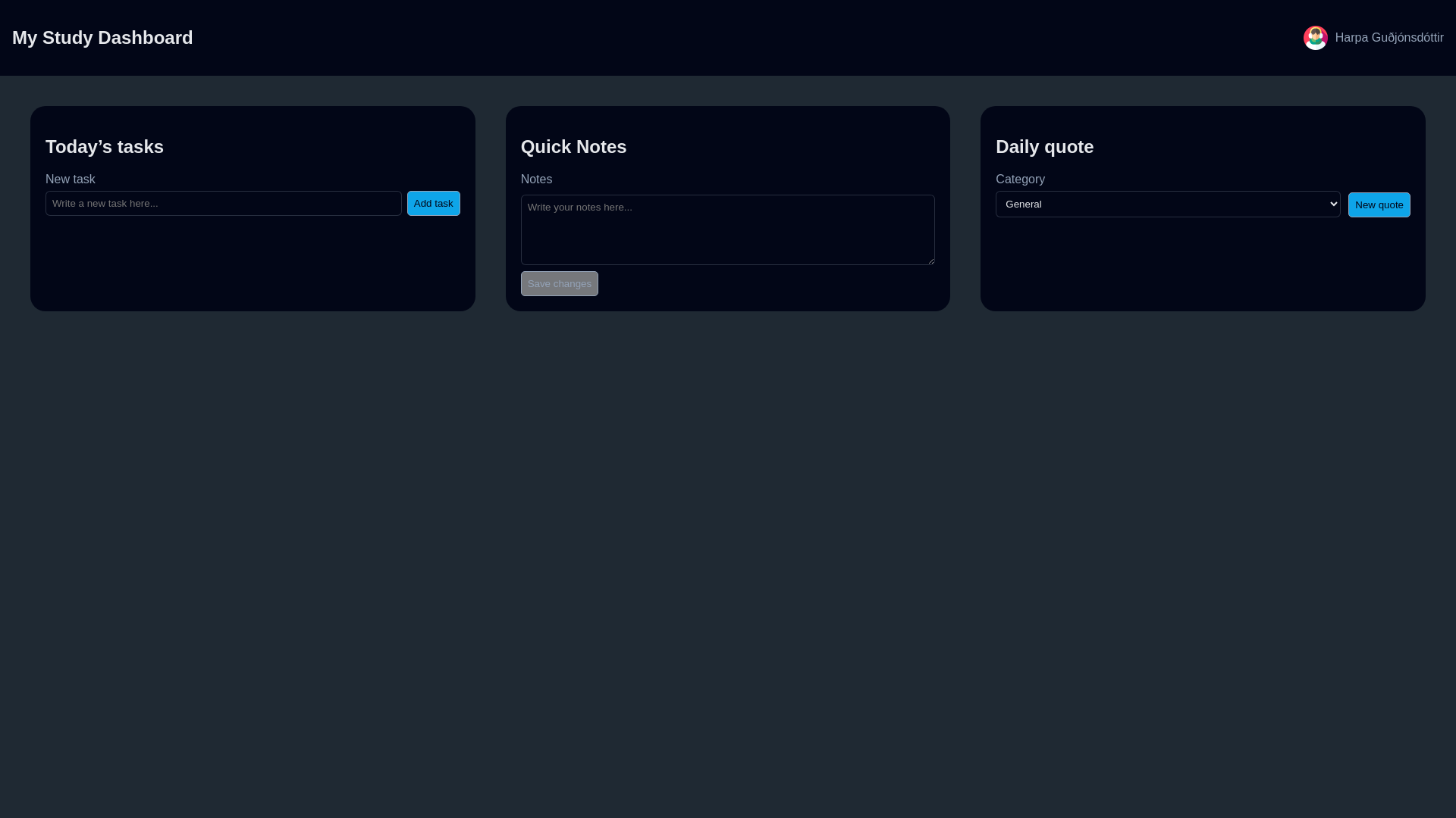 website screenshot of https://studentdashboard-andrimar.pages.dev/