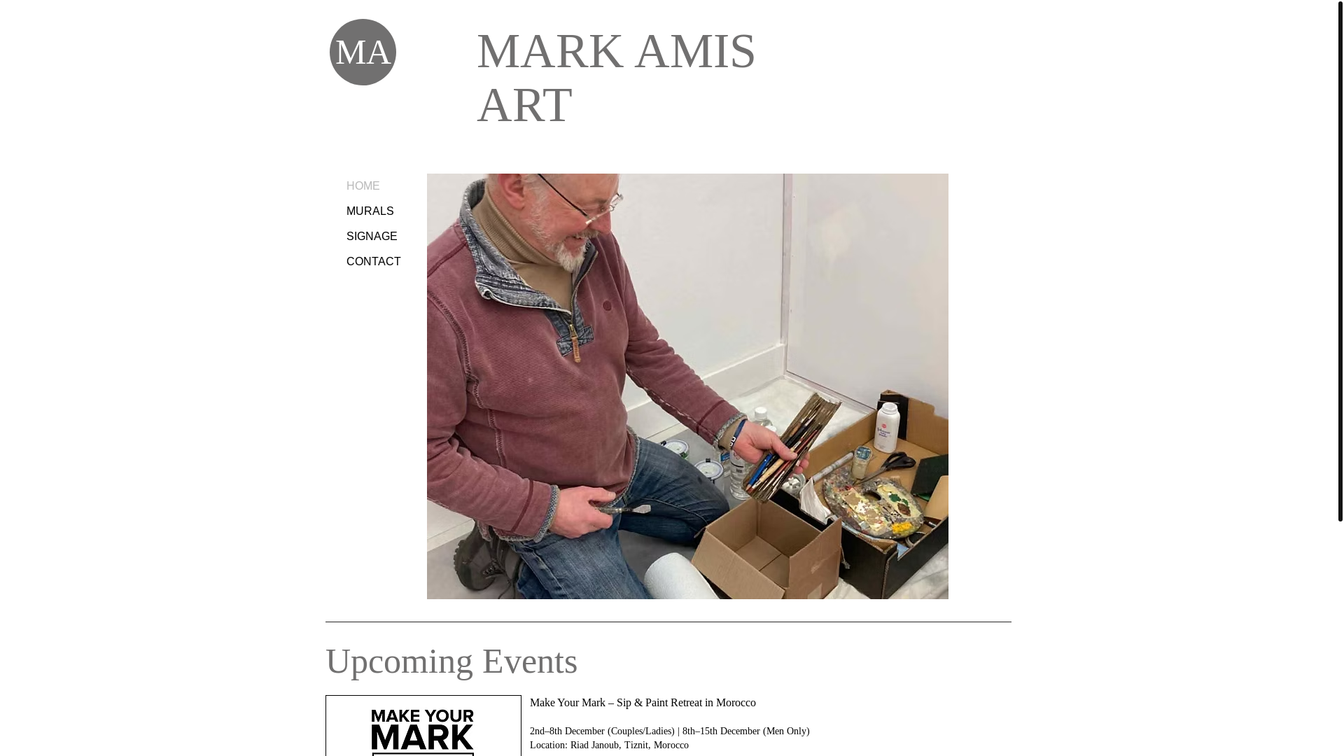 website screenshot of https://markamisart.co.uk/