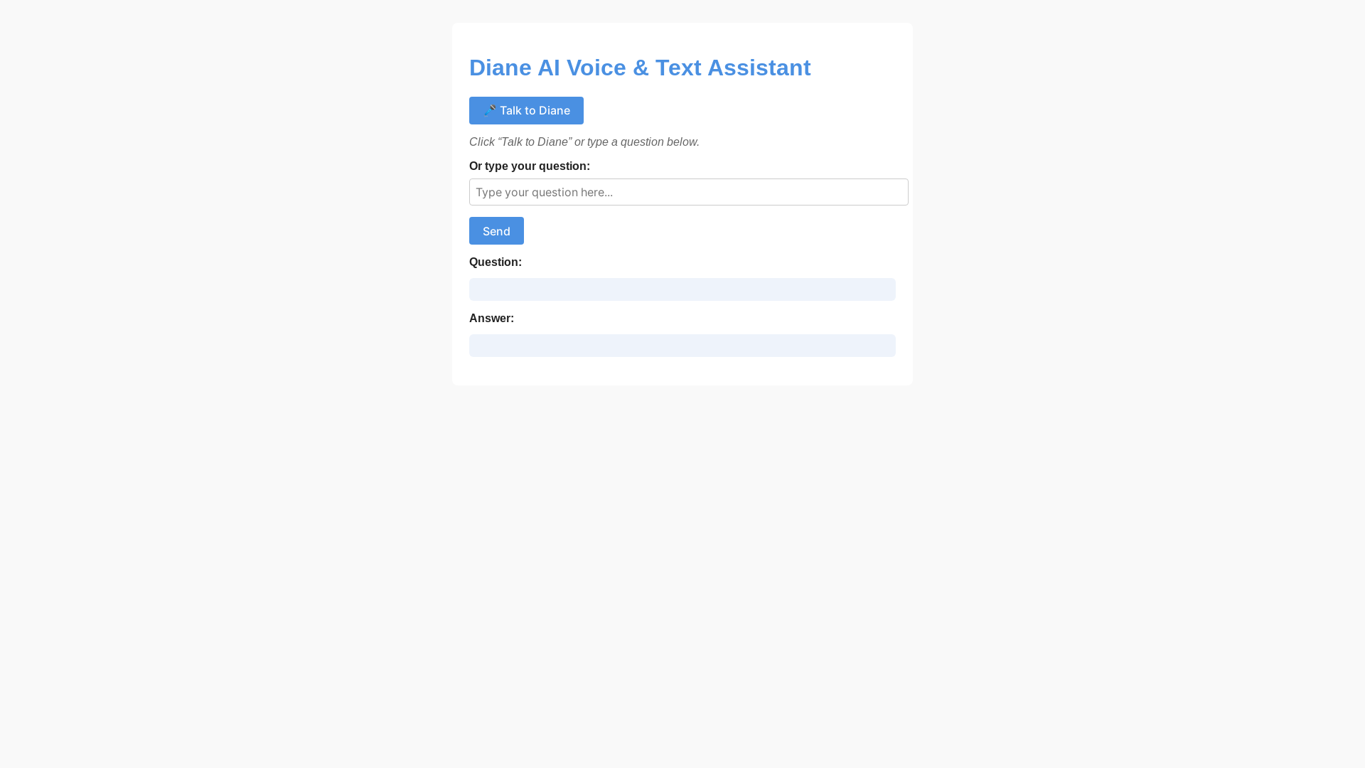 website screenshot of https://diane-ai.pages.dev/