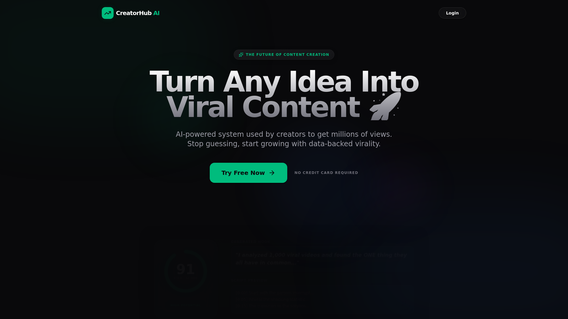 website screenshot of https://creatorhub-ai2.pages.dev/