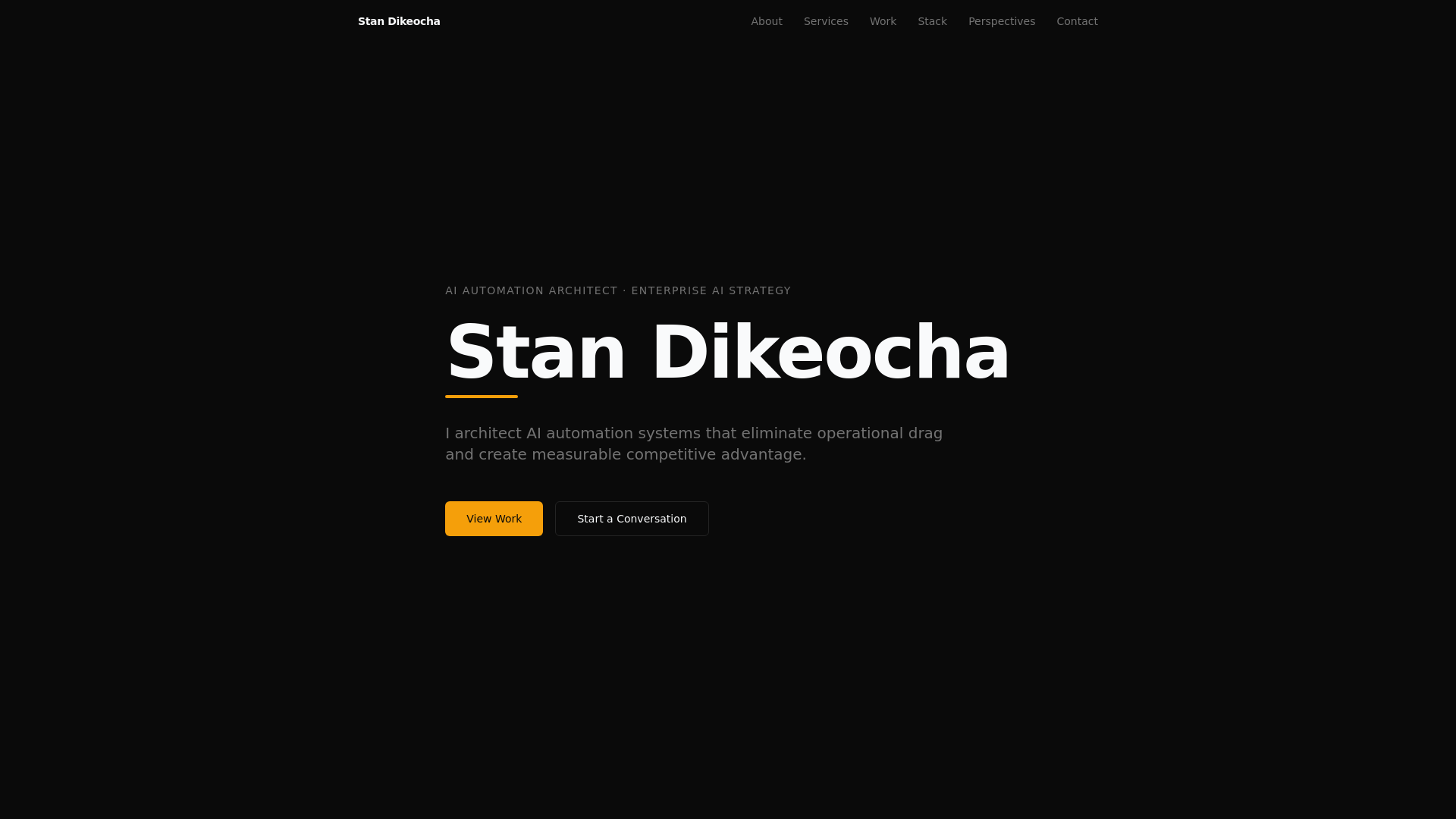 website screenshot of https://stan-dikeocha.org/