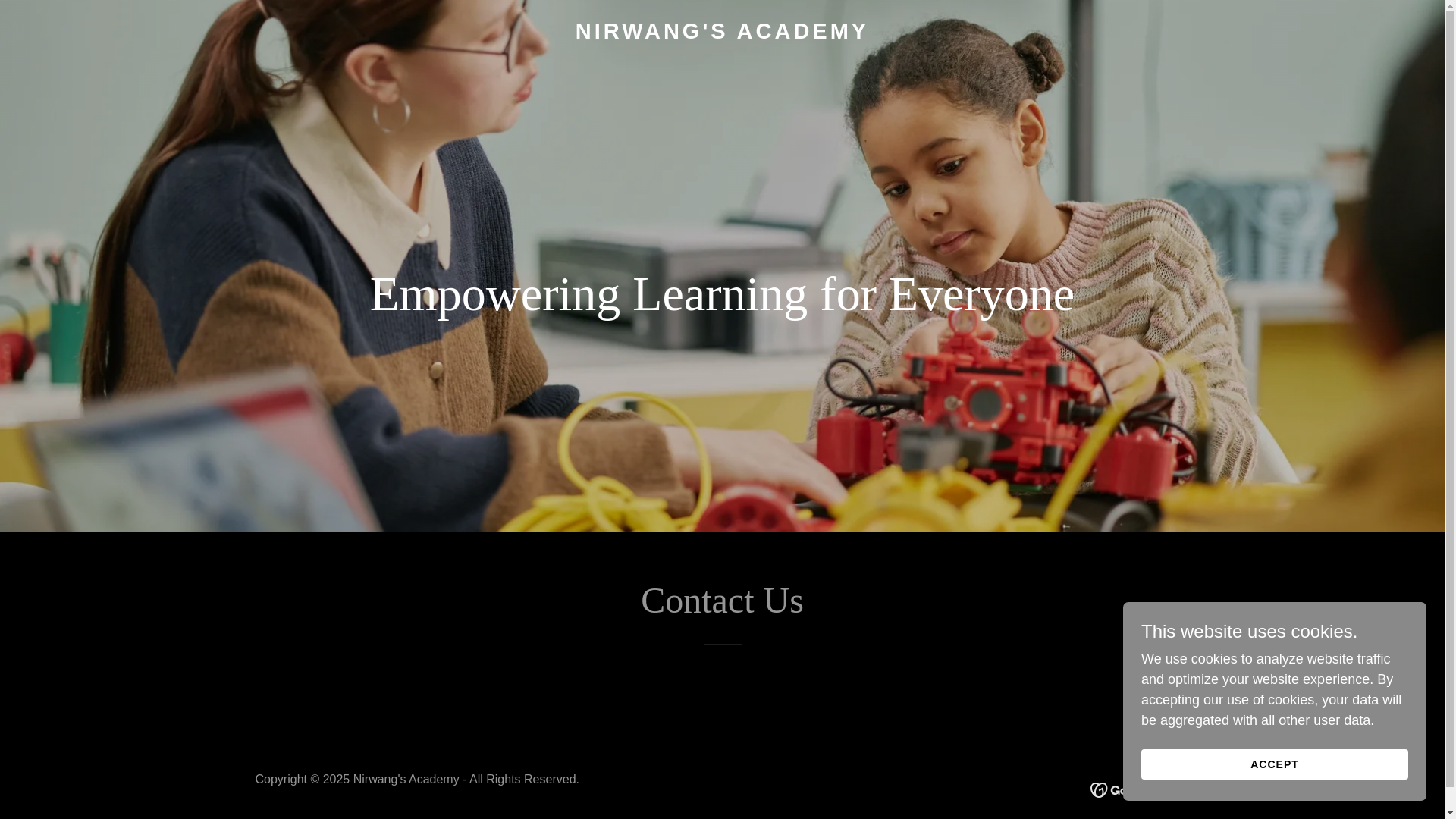 website screenshot of https://nirwangsacademy.com/