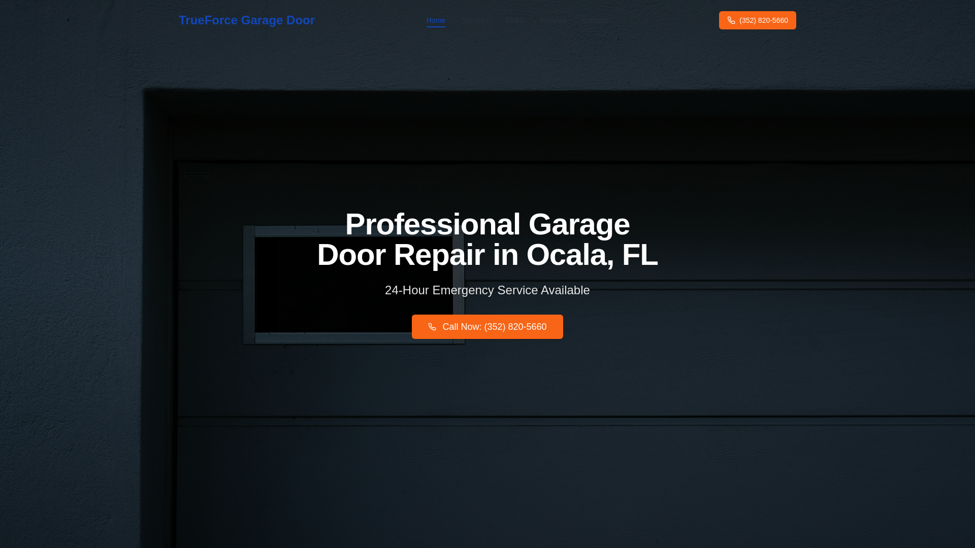 website screenshot of https://trueforcegaragedoorexperts.com/