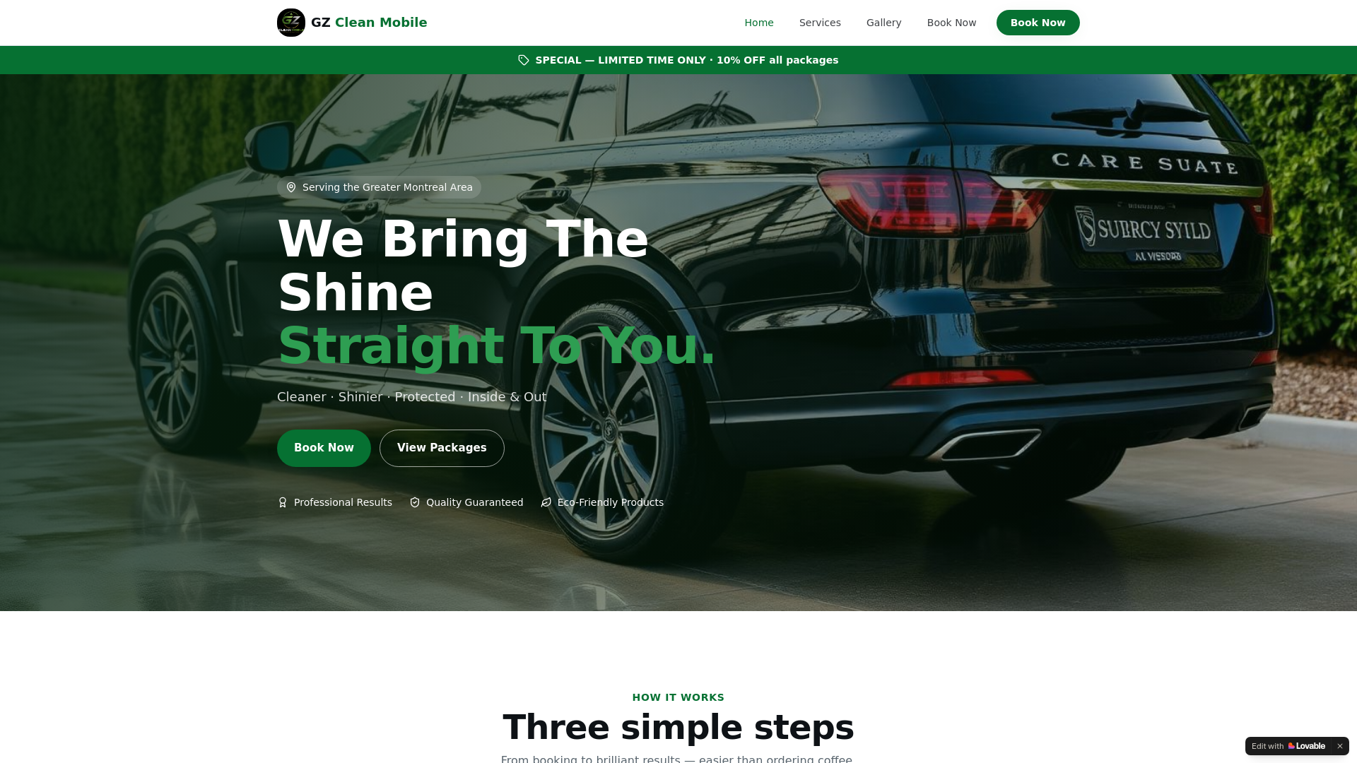 website screenshot of https://gzcleanmobile.com/