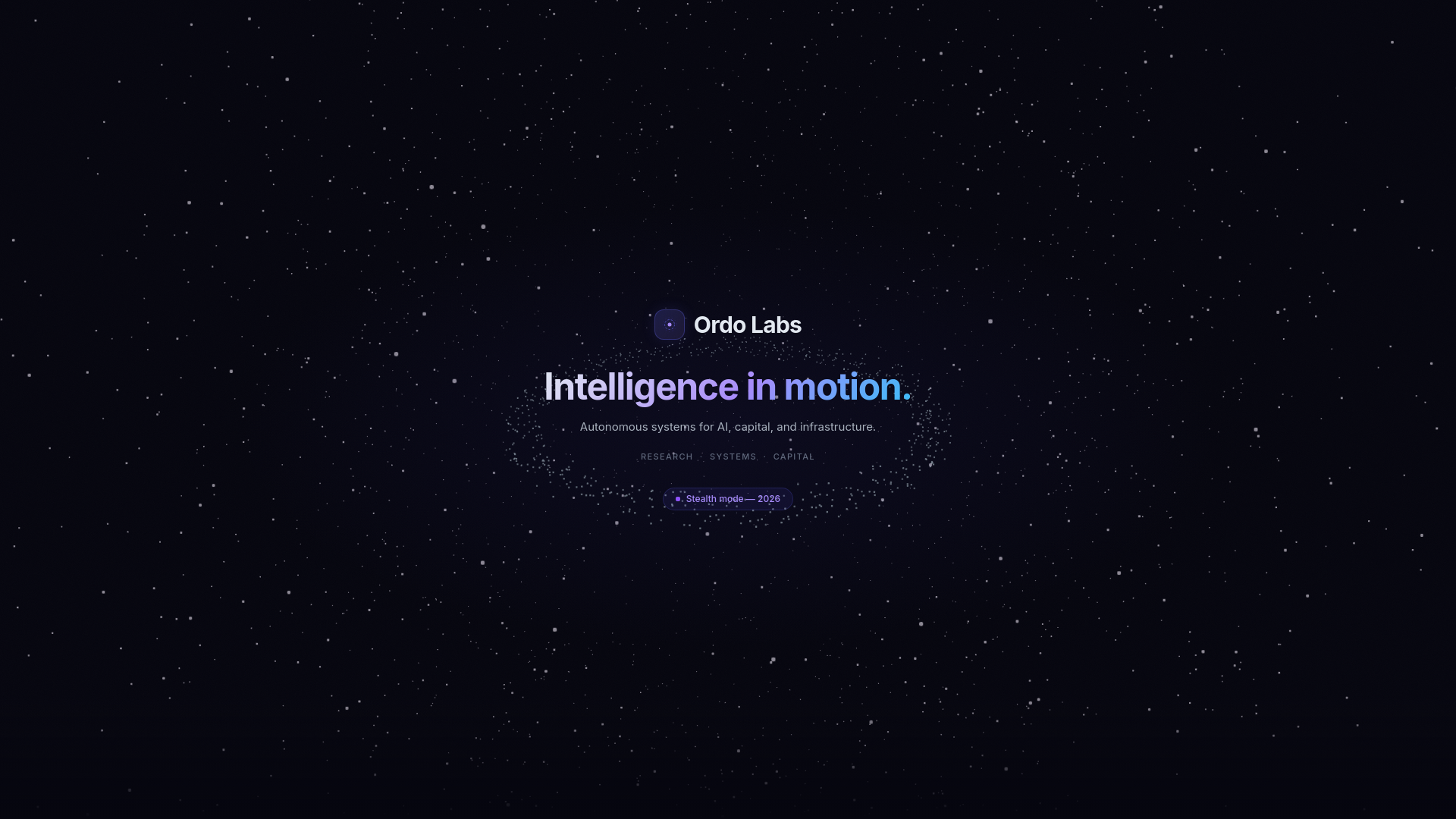 website screenshot of https://ordolabs.co/