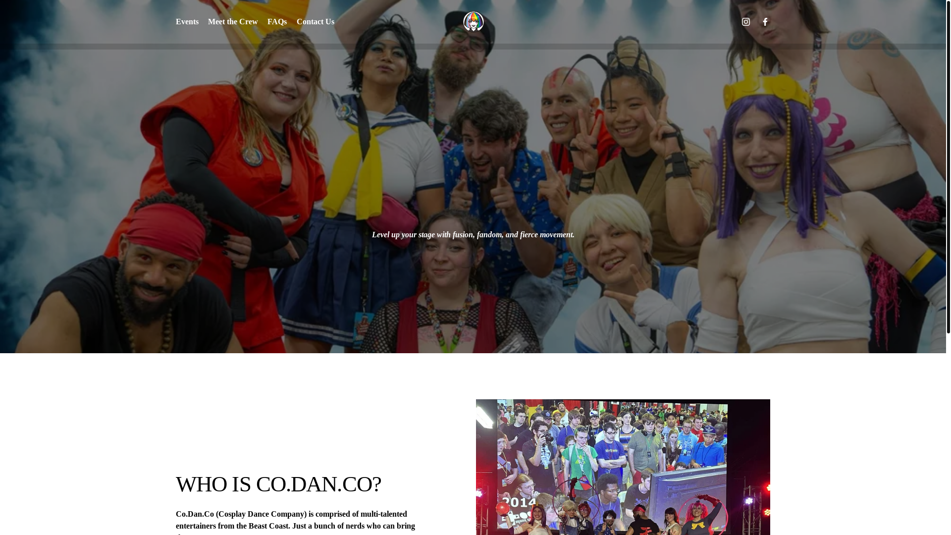 website screenshot of https://cosplaydancecompany.com/