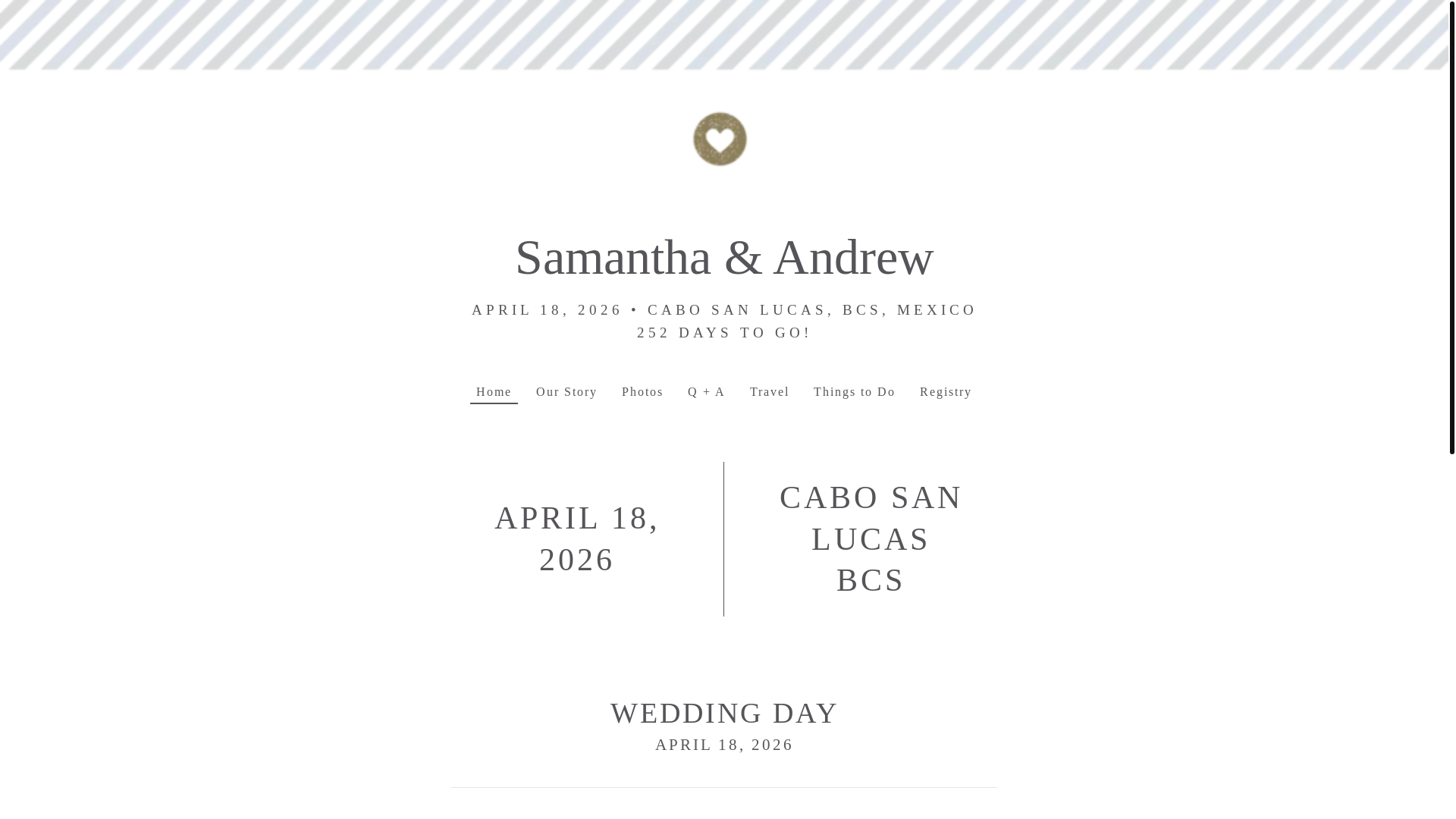 website screenshot of https://cainewedding2026.com/