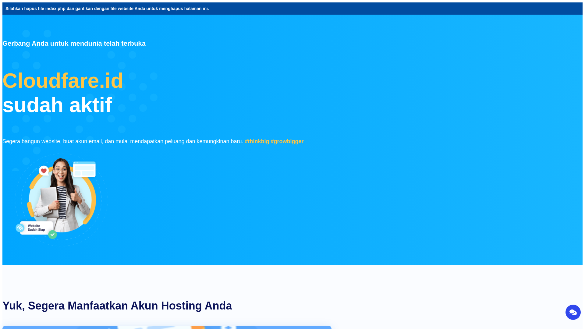 website screenshot of https://cloudfare.id/