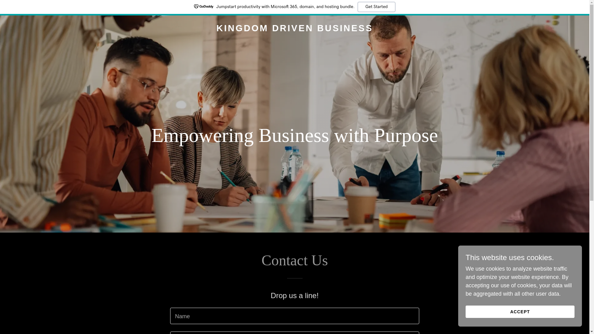 website screenshot of https://kingdomdrivenbusiness.biz/