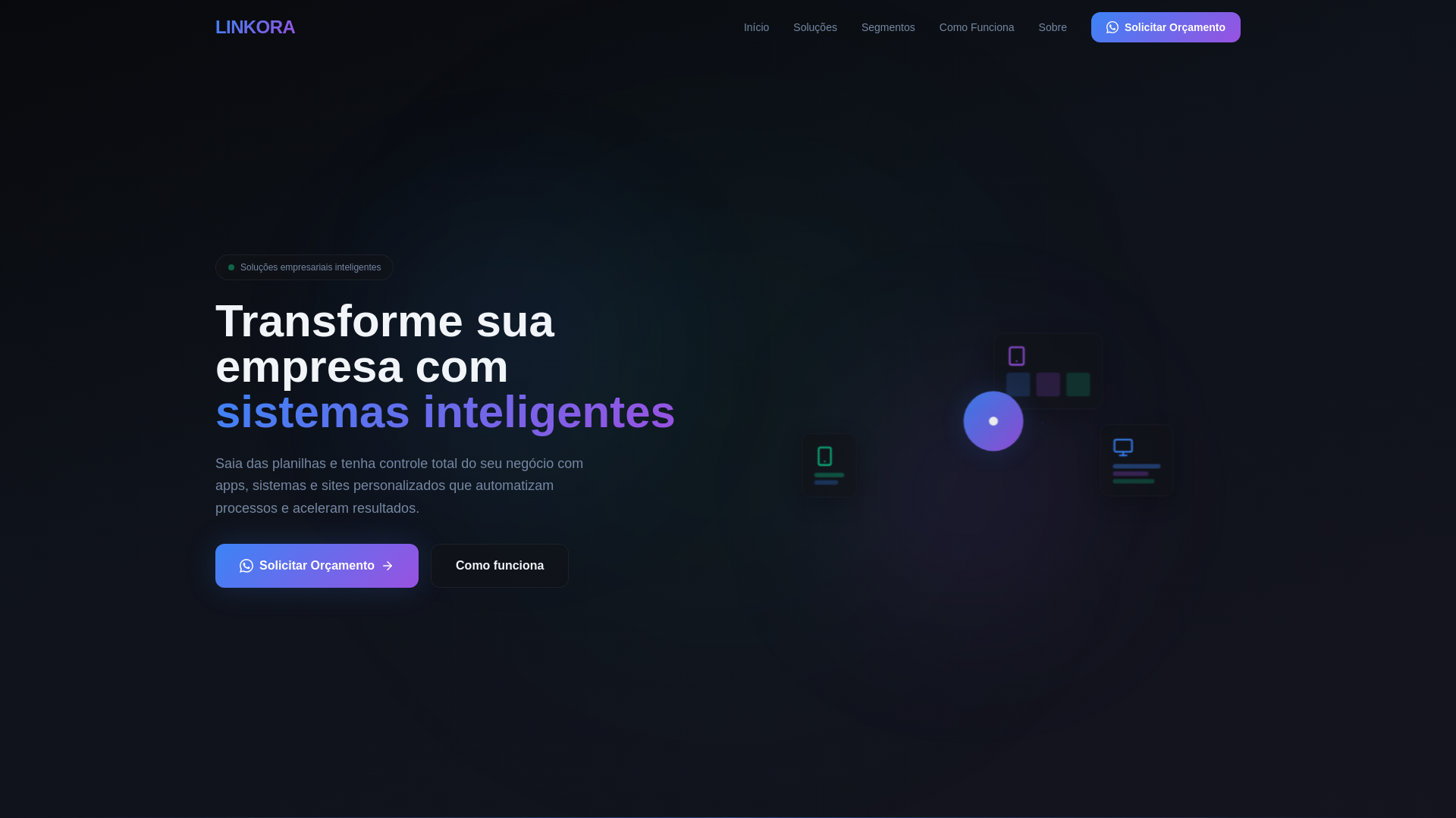 website screenshot of https://linkorasolutions.com.br/