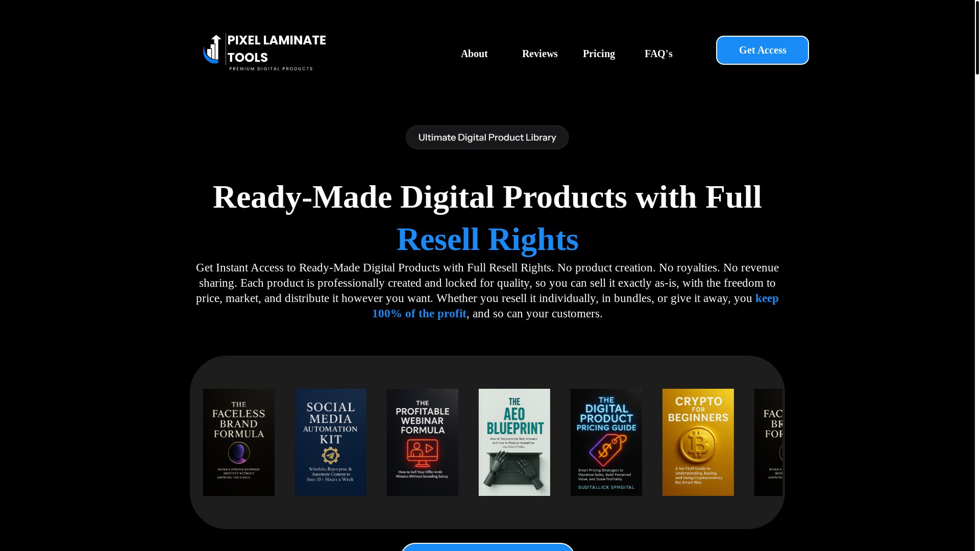 website screenshot of https://pixellaminatetools.com/