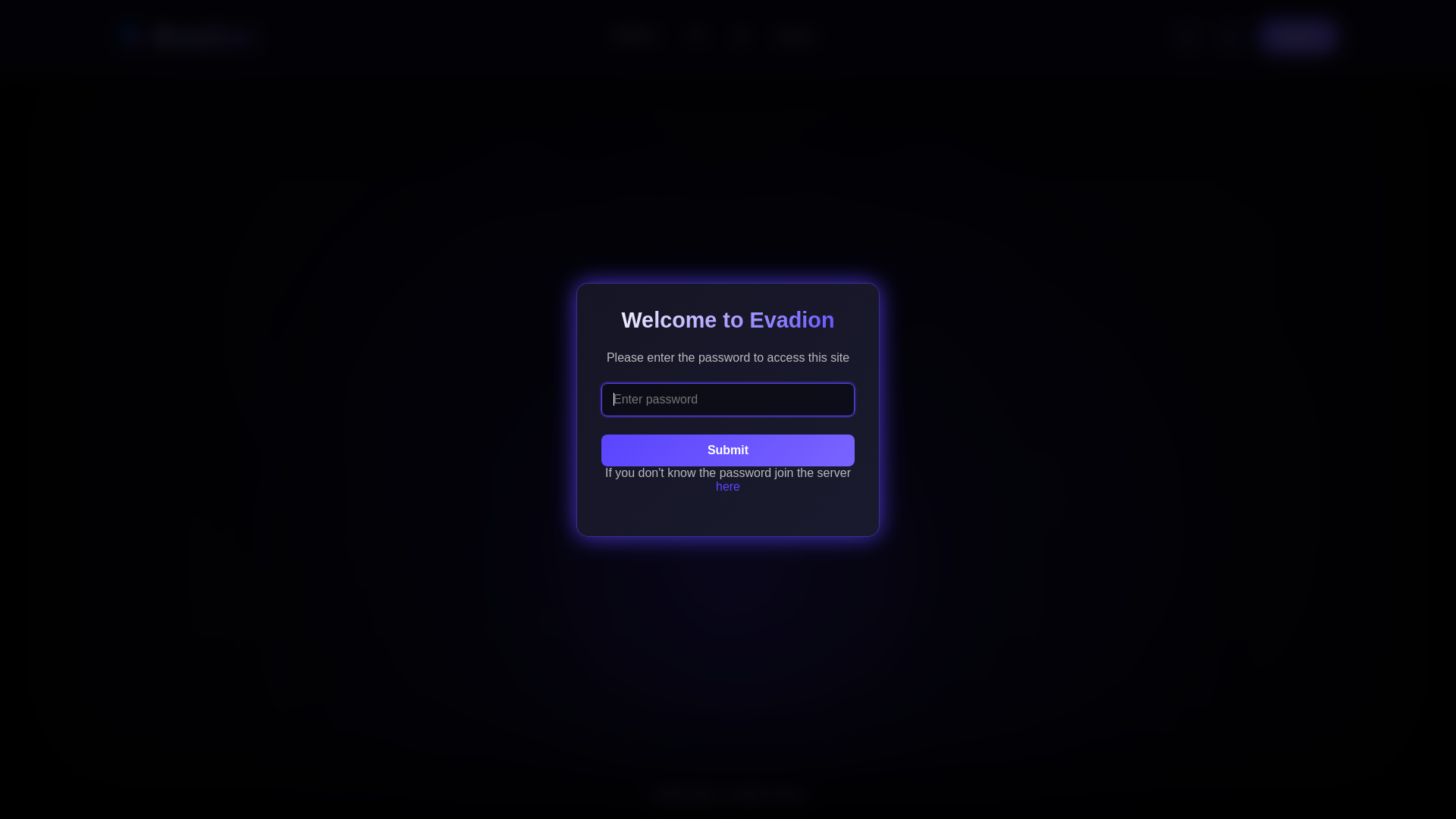 website screenshot of https://evadionn.pages.dev/
