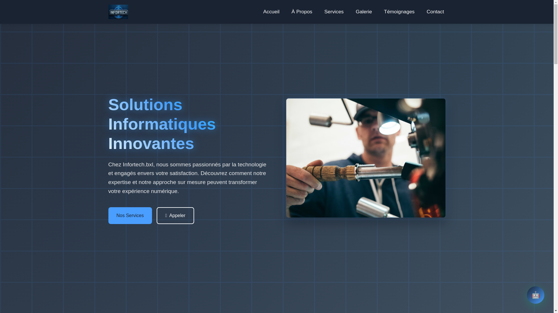 website screenshot of https://infortech.brussels/