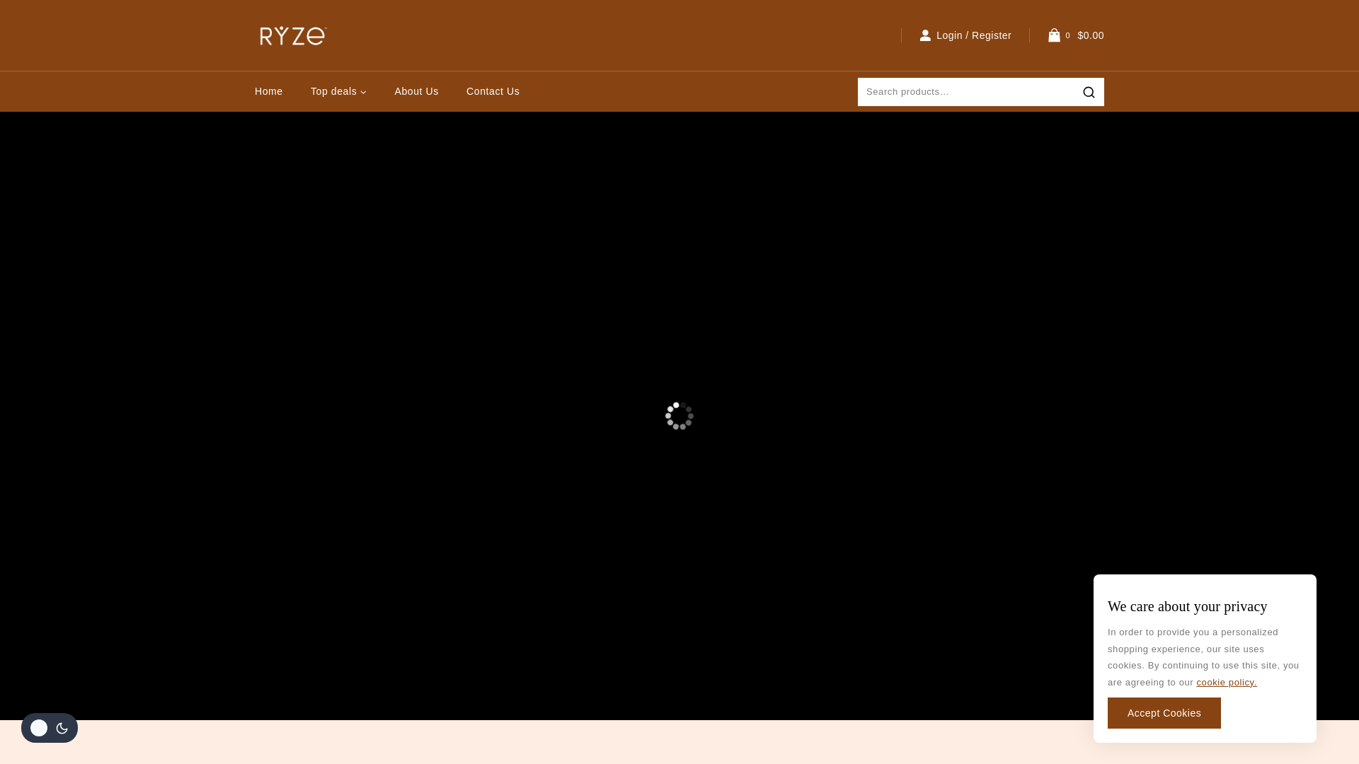 website screenshot of https://ryzenourishbrew.com/