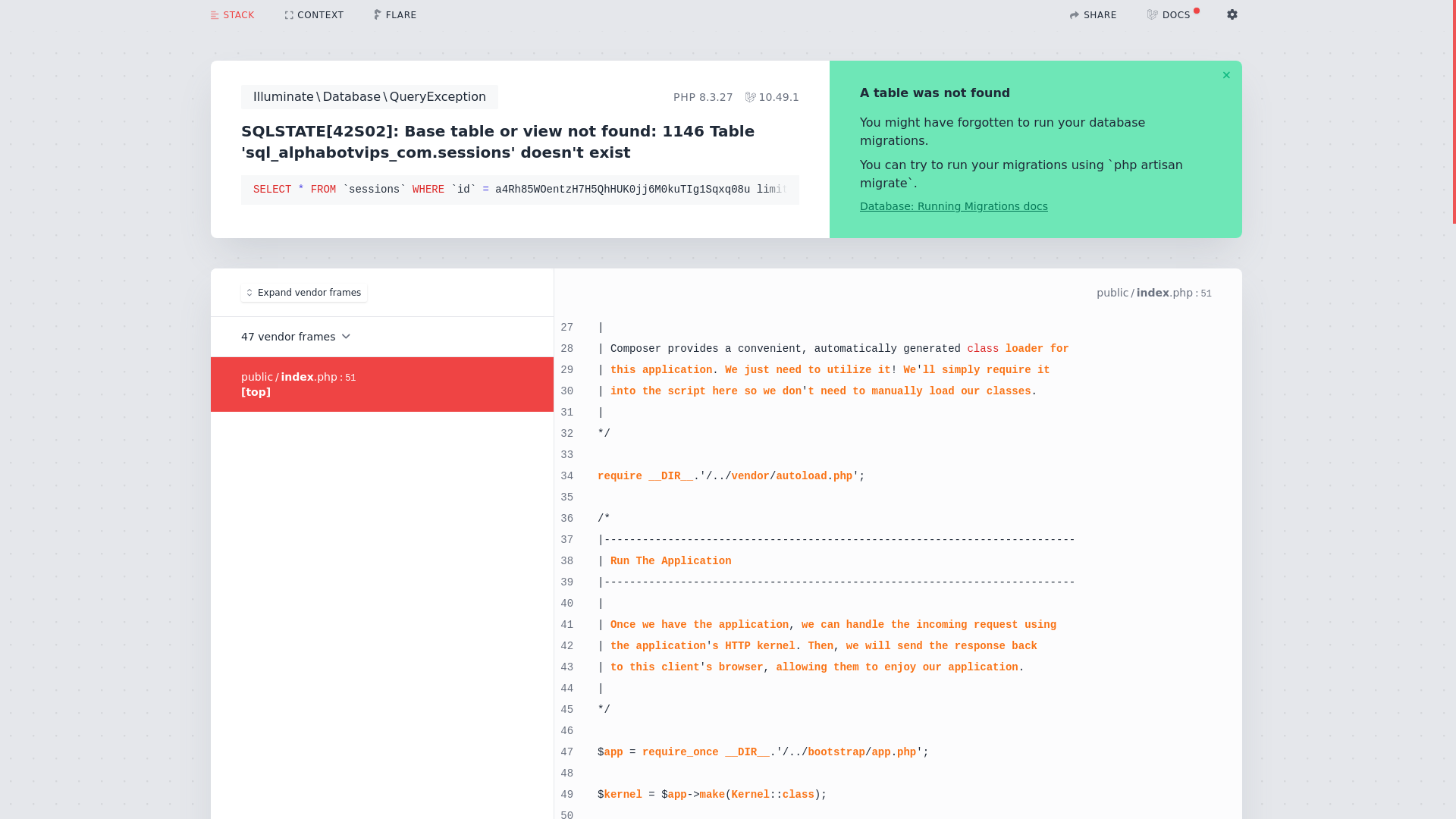website screenshot of https://alphabotvips.com/