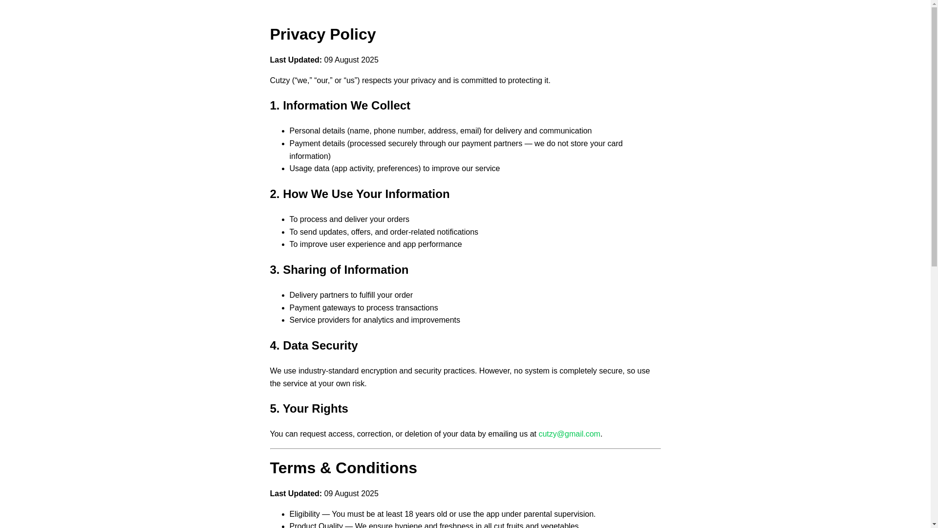 website screenshot of https://cutzy.in/