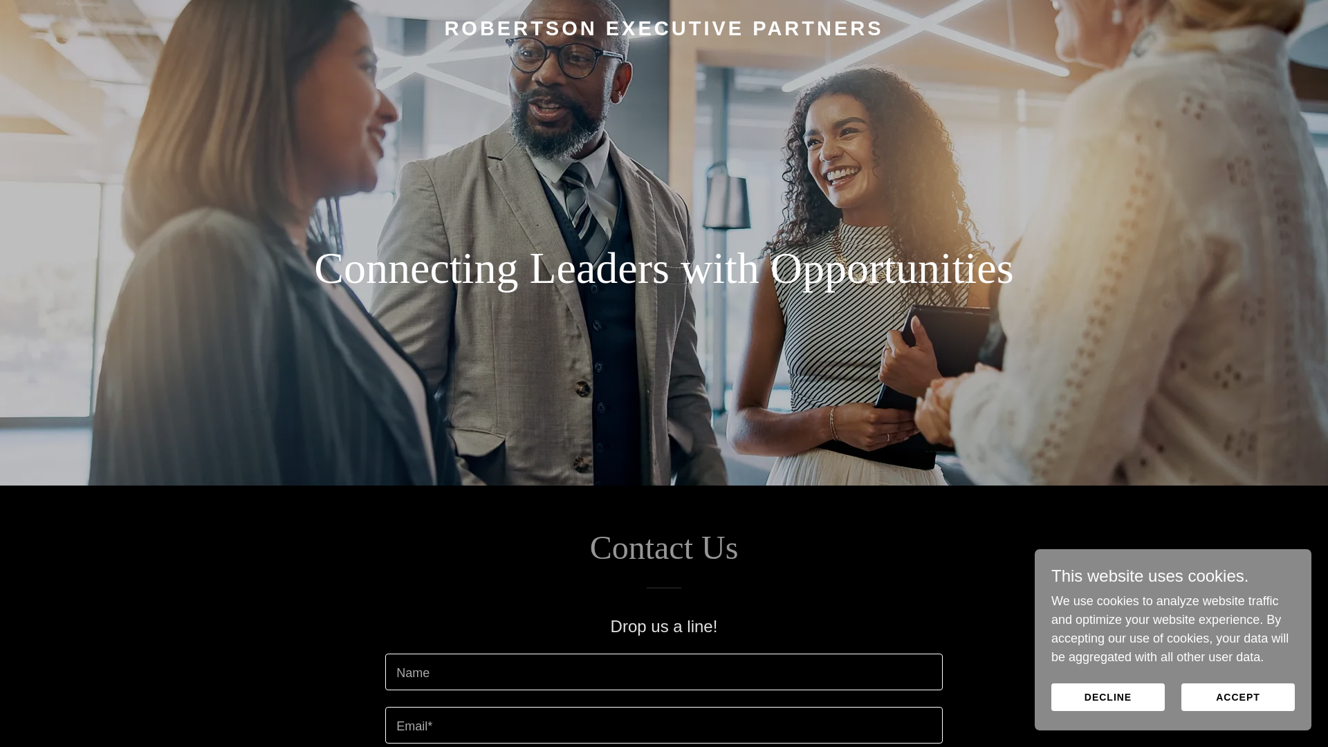 website screenshot of https://robertsonexecpartners.com