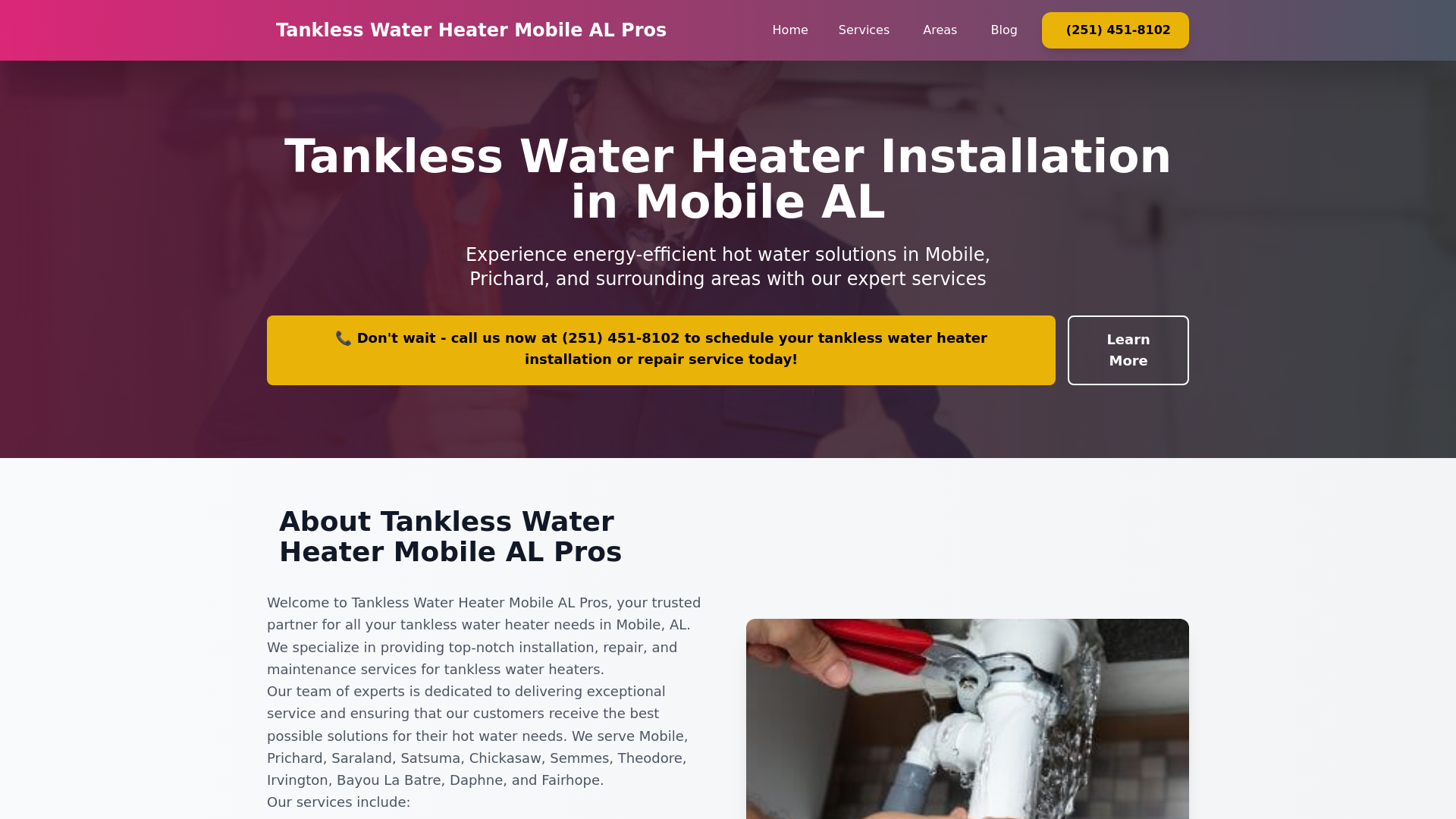 website screenshot of https://tankless-water-heater-mobile-al-pros.pages.dev/
