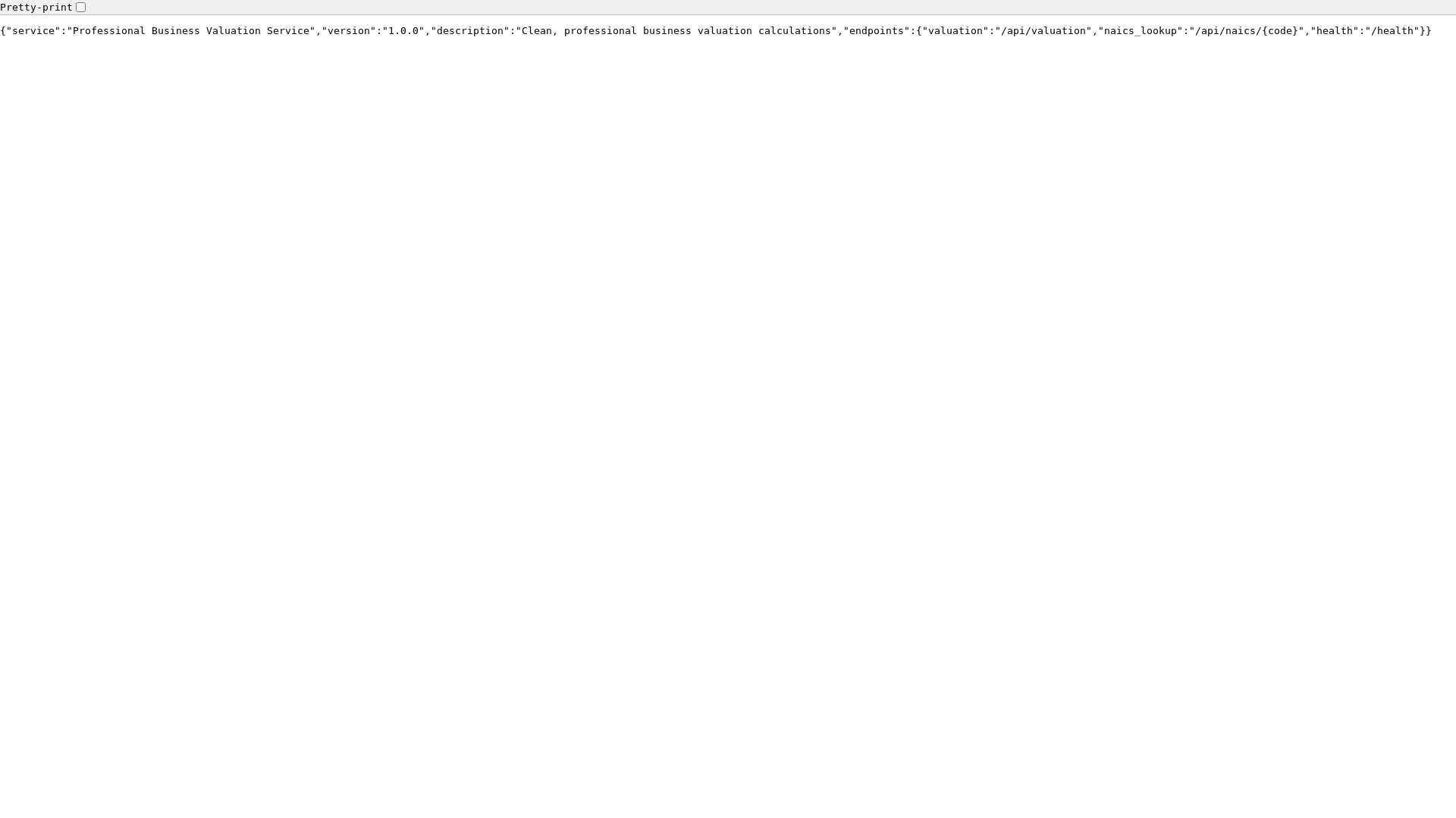 website screenshot of https://companyvaluation.info/