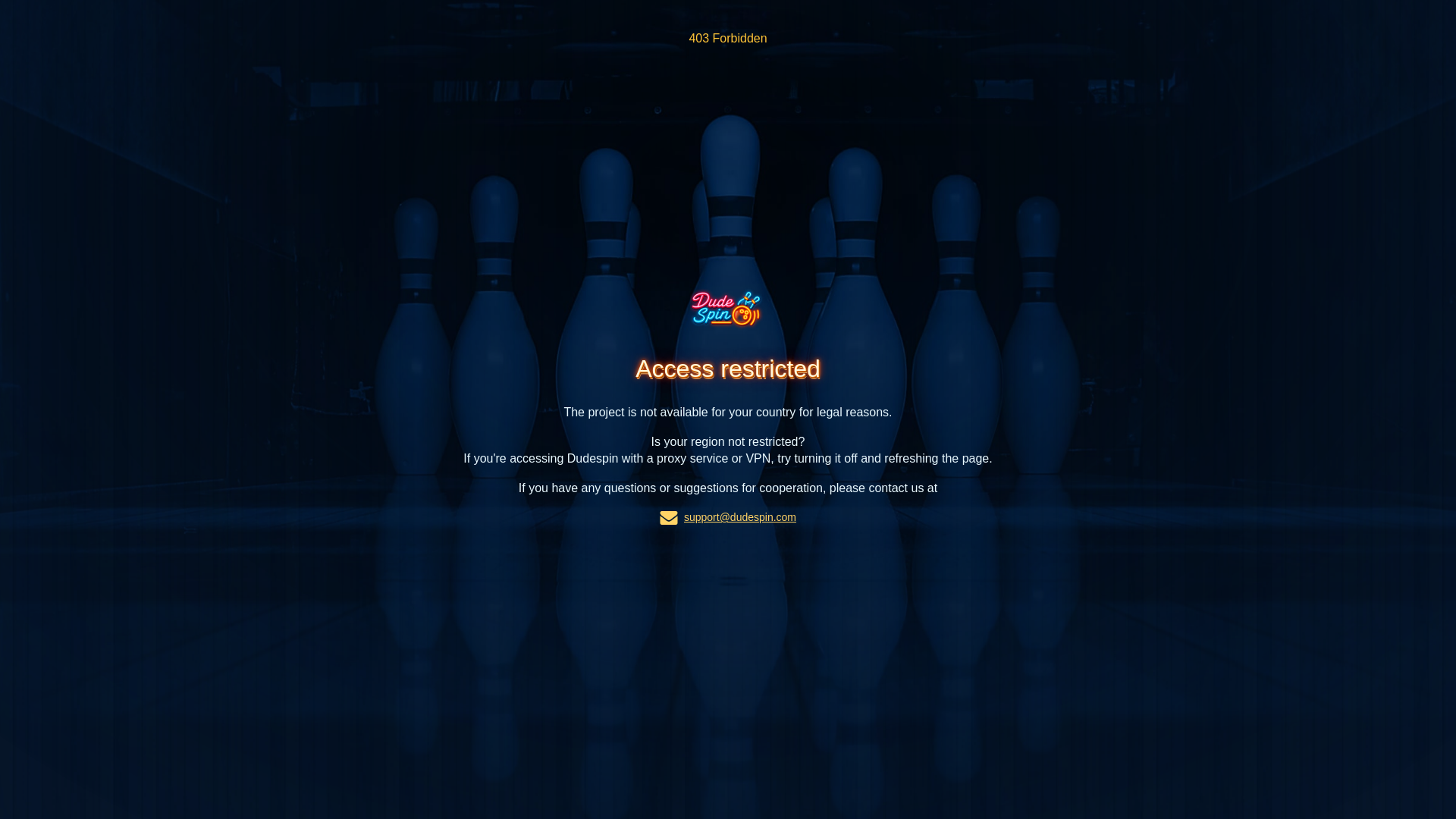 website screenshot of https://dudespin-7599.com/