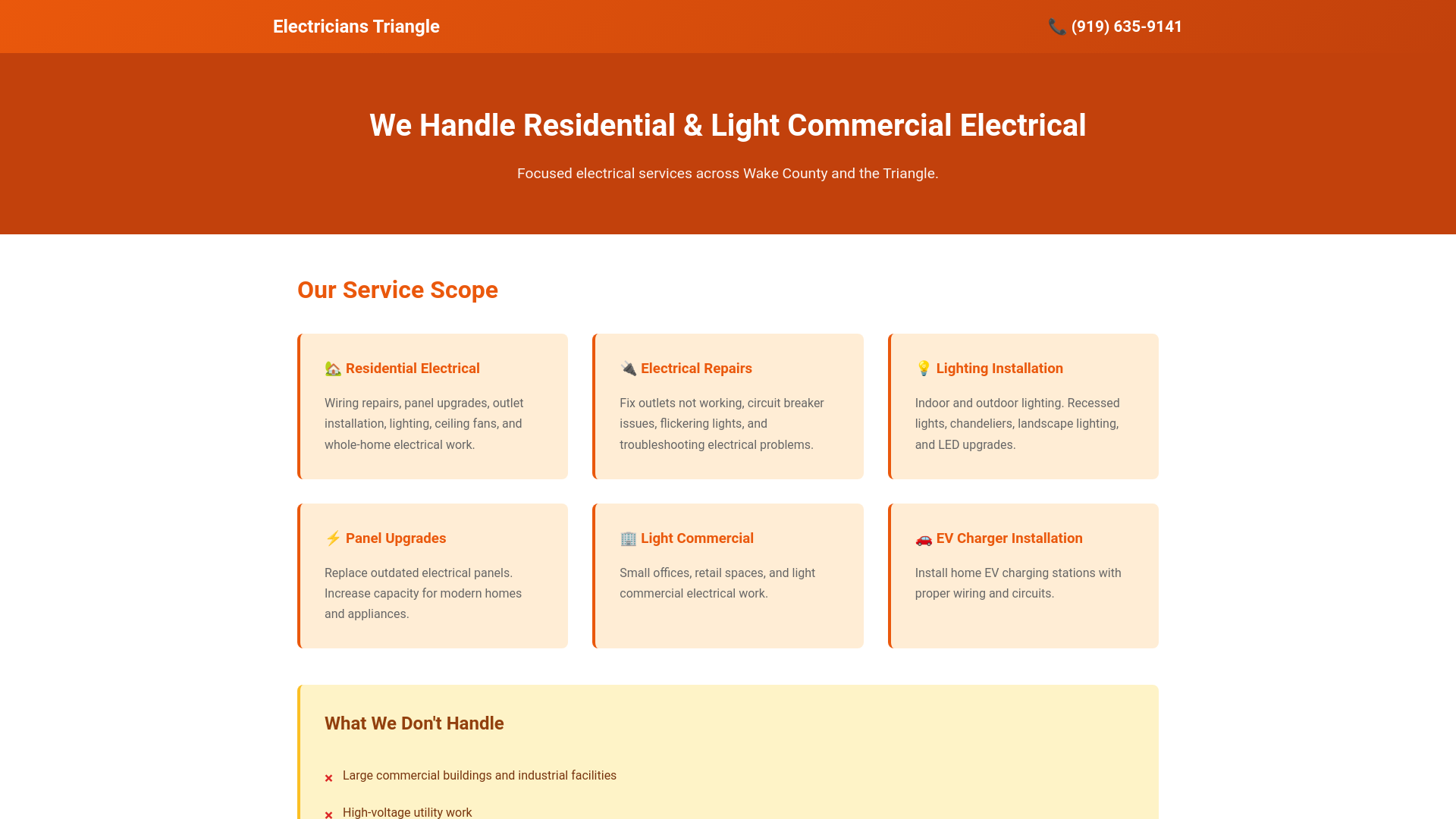 website screenshot of https://wakeelectric.pages.dev/