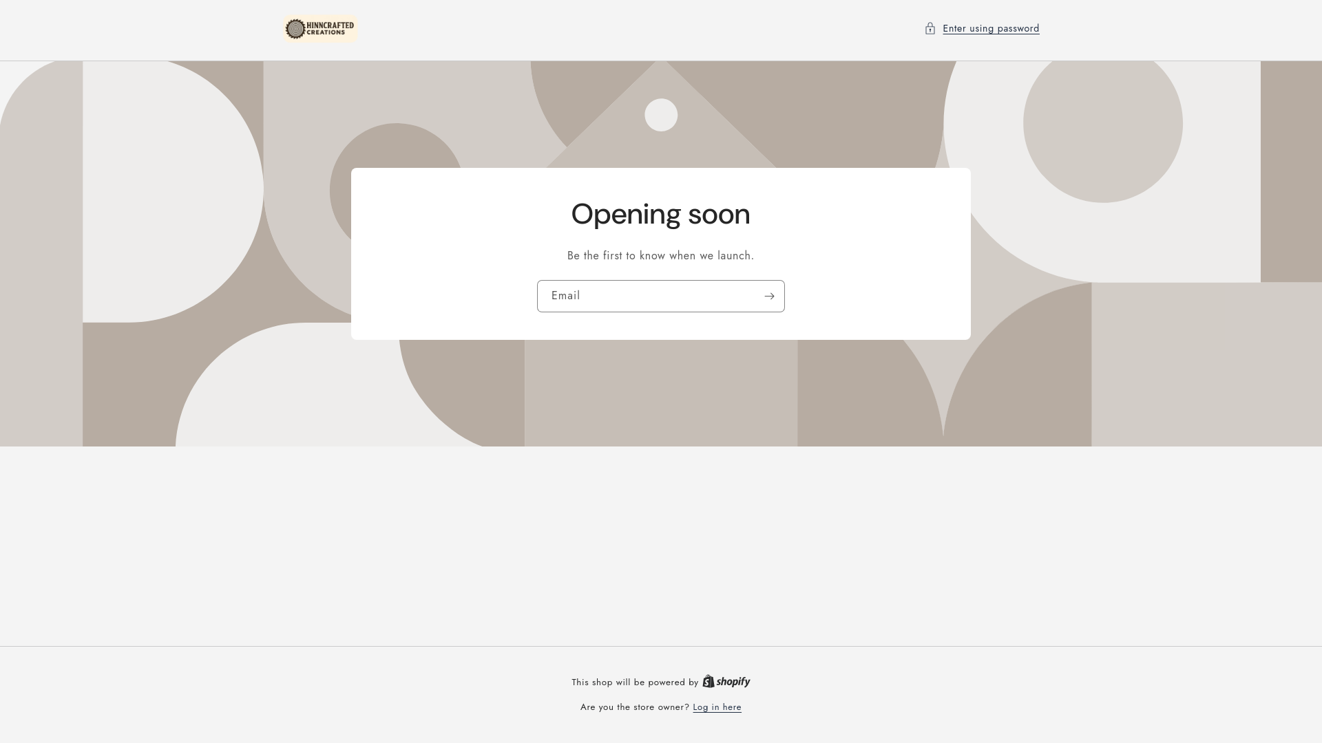 website screenshot of https://hinncraftedcreations.com/