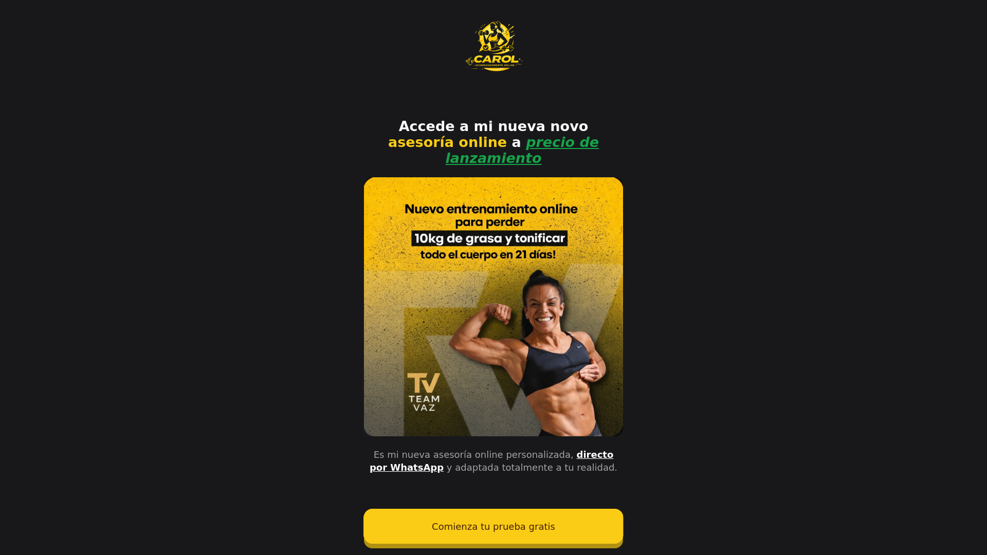 website screenshot of https://asesoriaonlinedecarol.site/