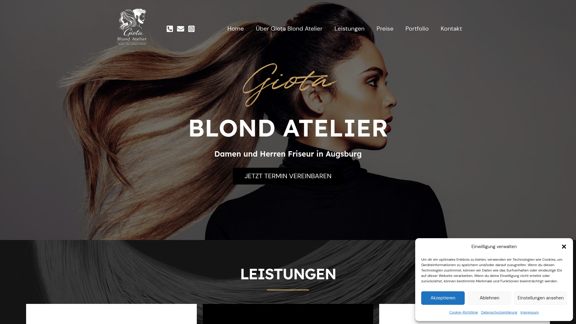 website screenshot of https://giotablond.de/