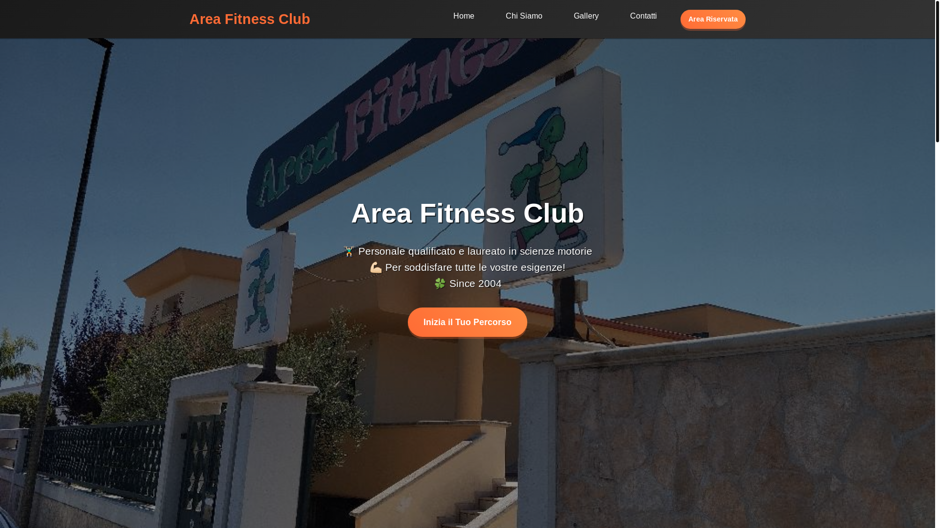 website screenshot of https://areafitnessclubveglie.it/