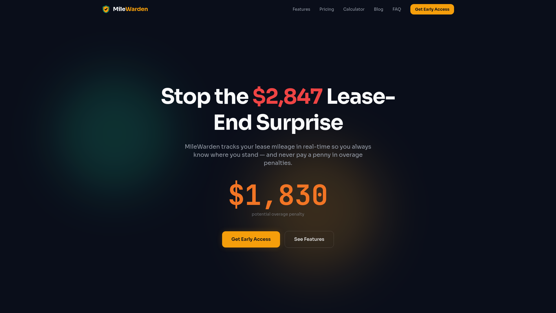 website screenshot of https://milewarden.com/