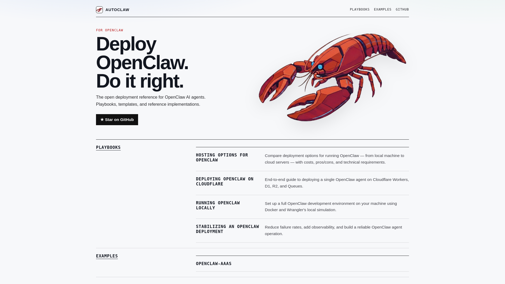 website screenshot of https://autoclaw.sh/