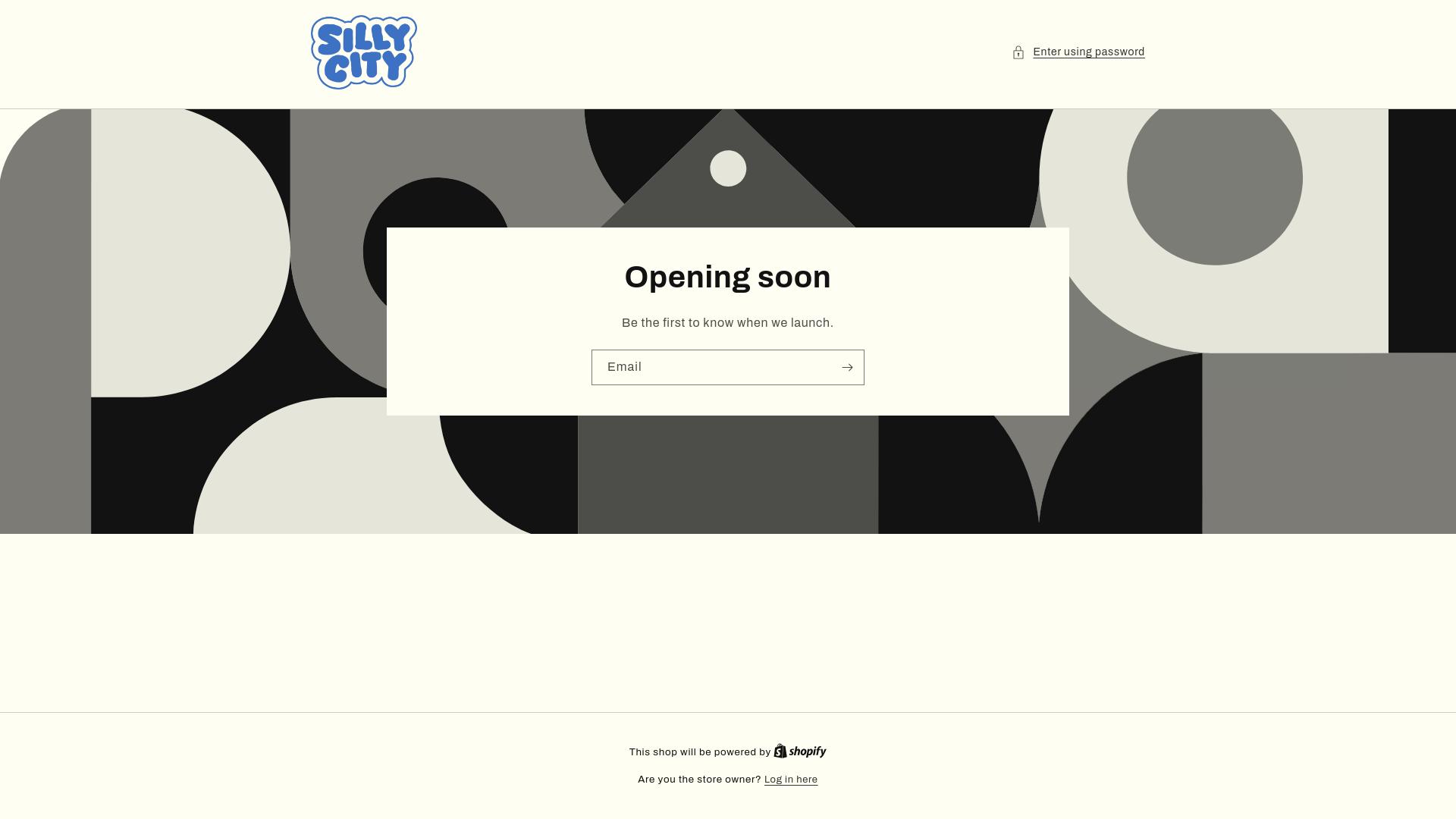website screenshot of https://sillycityshop.com/