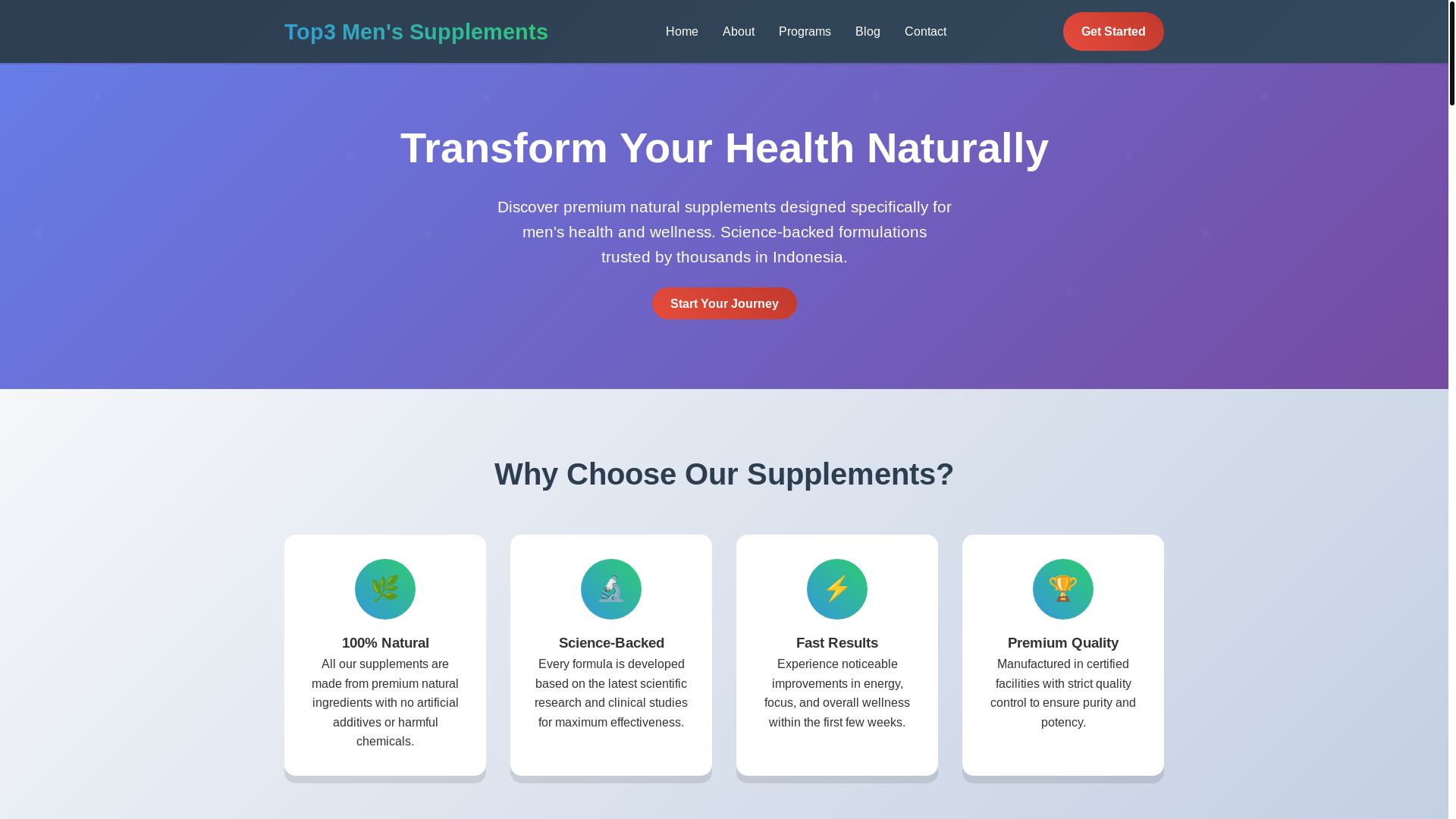 website screenshot of https://mensuppidcare.com/