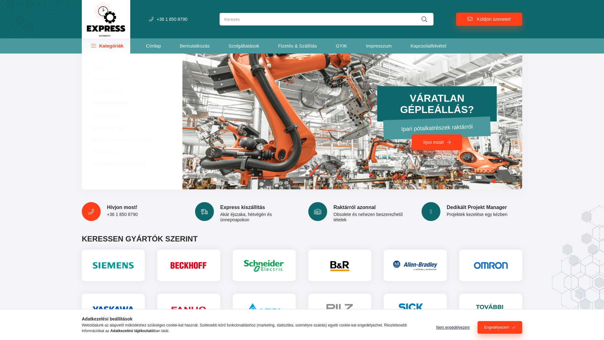 website screenshot of https://expressautomatic.eu/