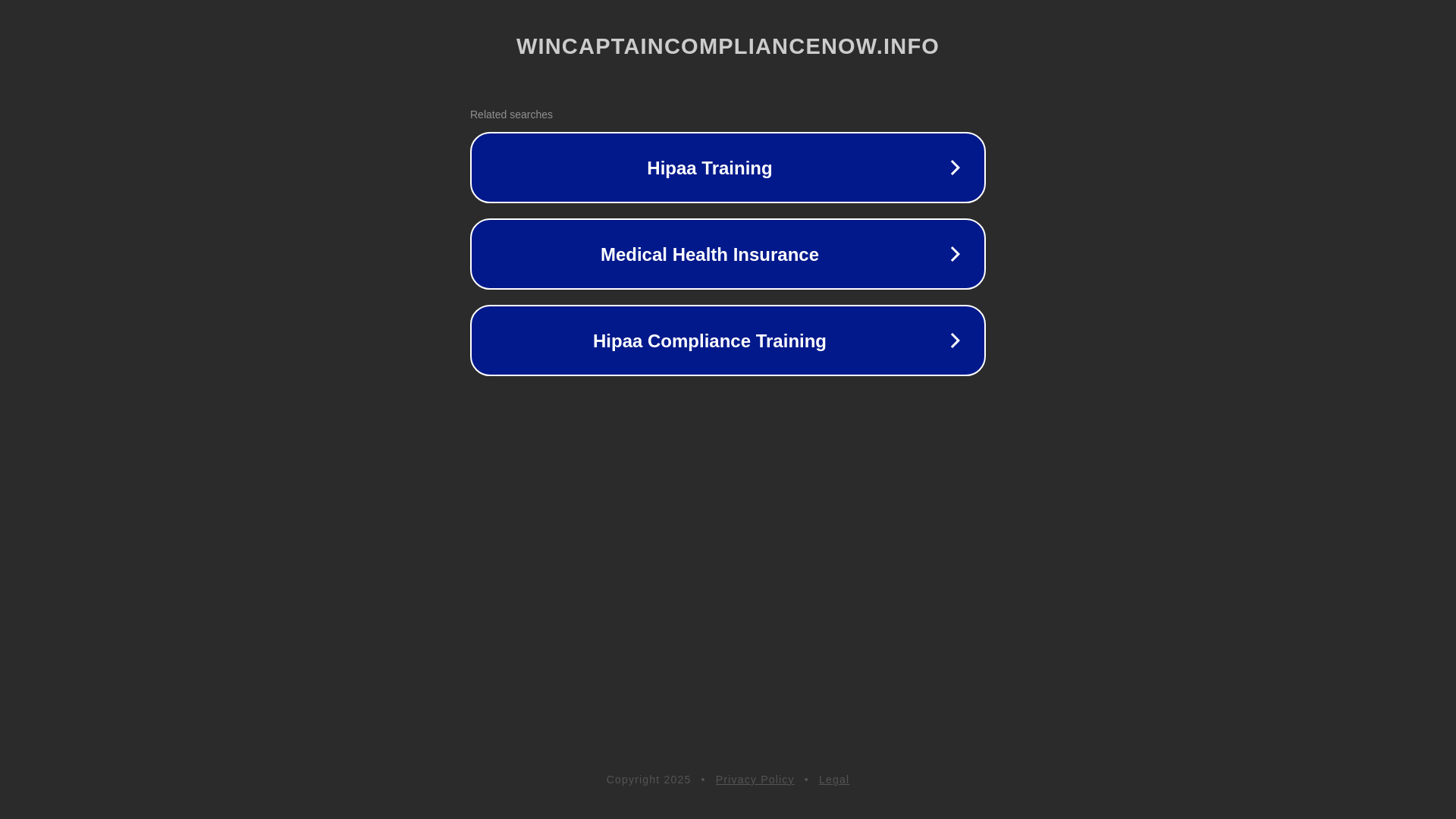 website screenshot of https://wincaptaincompliancenow.info/