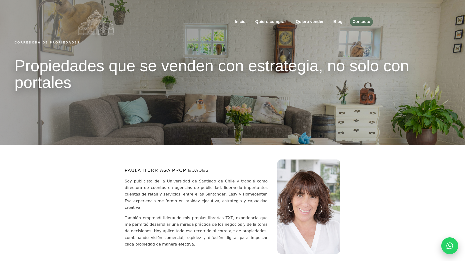 website screenshot of https://paulaiturriagapropiedades.com