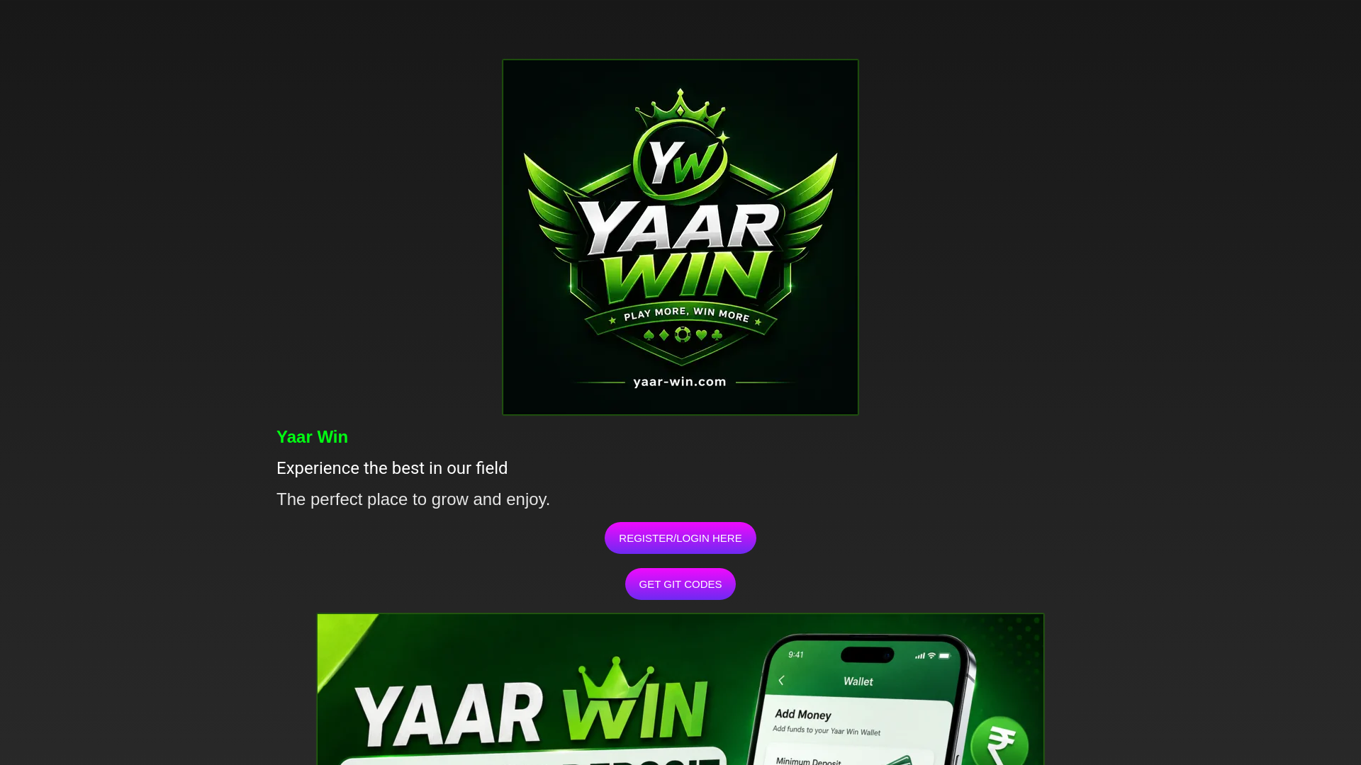 website screenshot of https://yaarwinnow.com/
