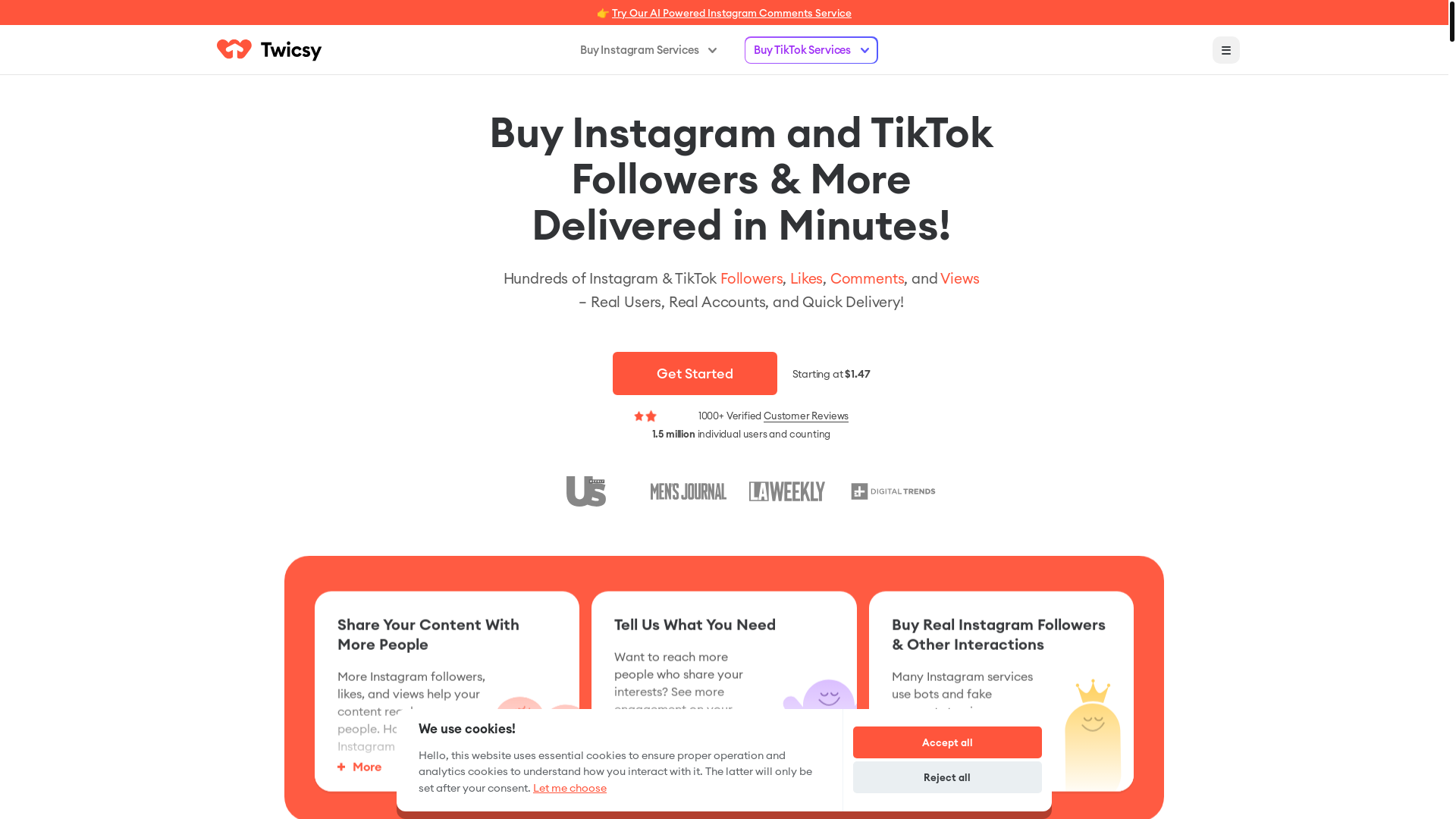website screenshot of https://twicsy.com