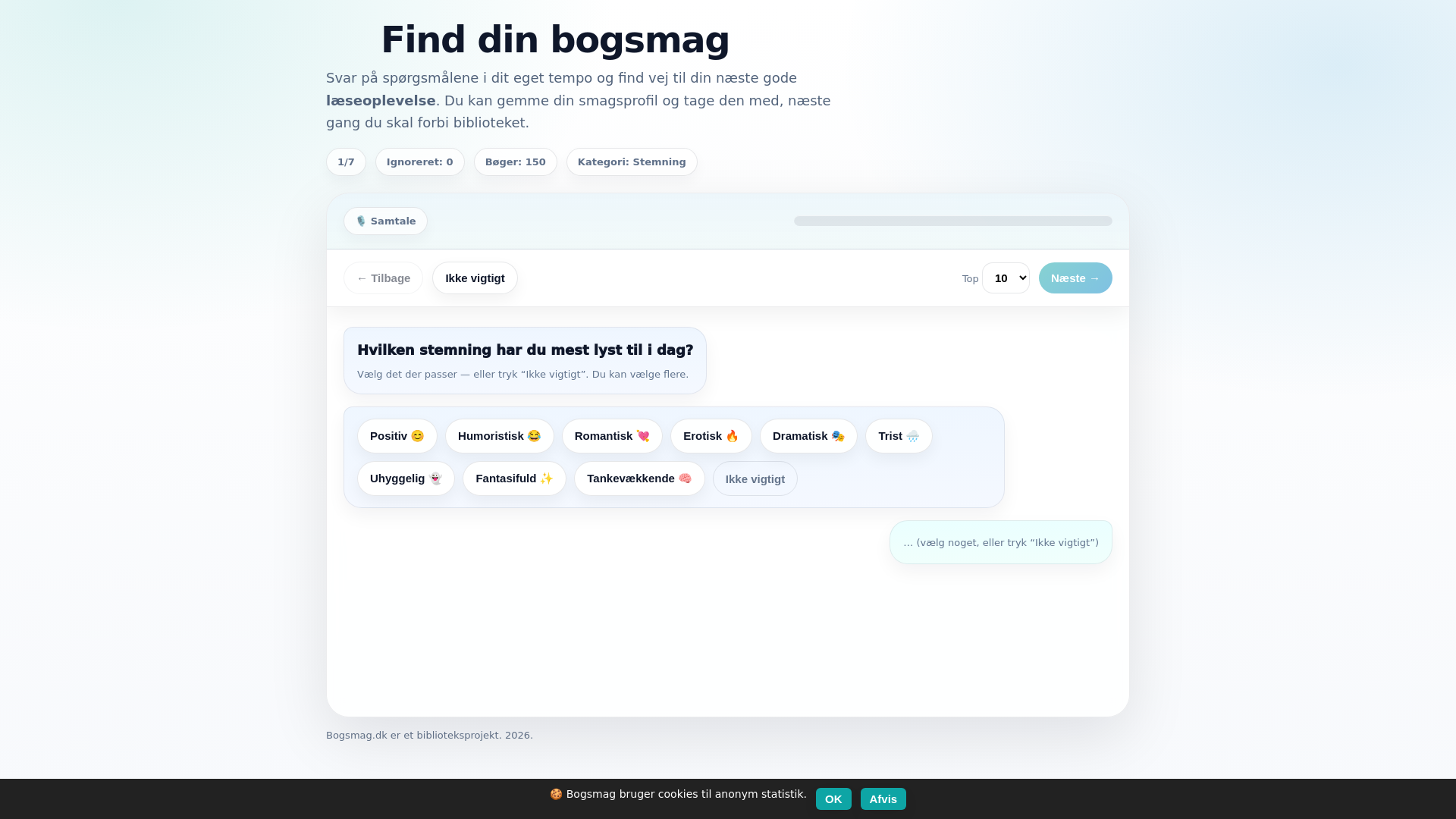 website screenshot of https://bogsmag.dk/
