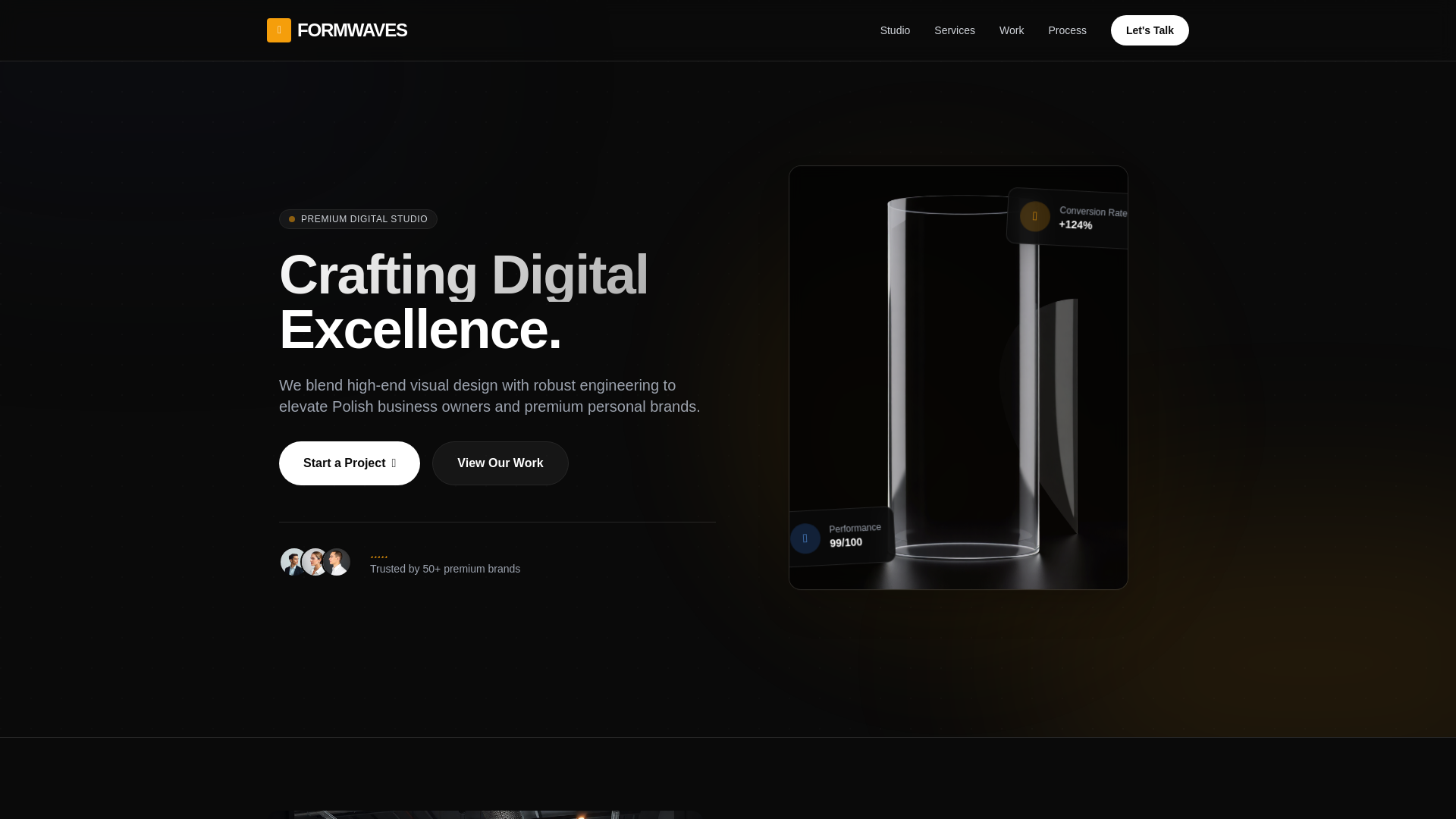 website screenshot of https://formwaves.pl/