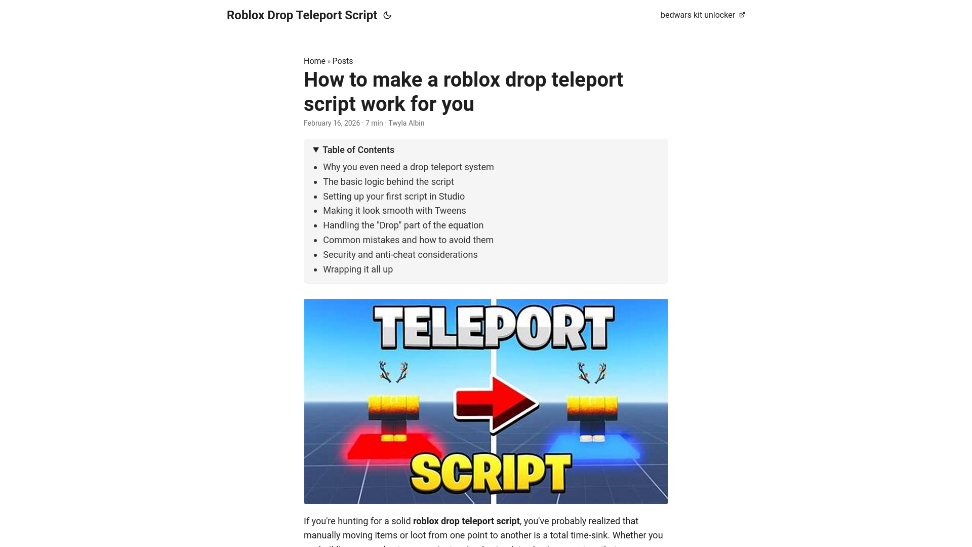 website screenshot of https://roblox-drop-teleport-script.pages.dev/