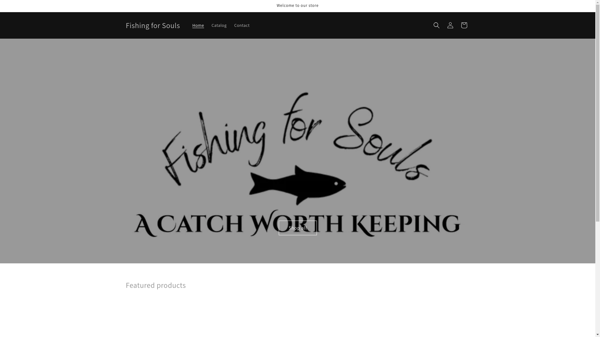 website screenshot of https://fishingforsouls.store/